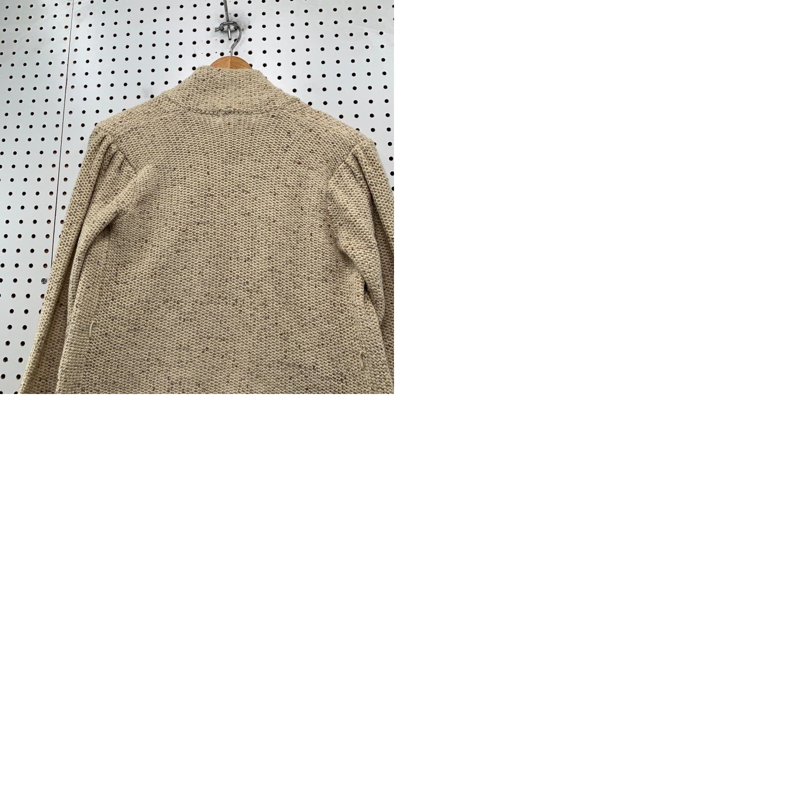 Vintage VINTAGE P.G.E Wool Cardigan Sweater Womens Medium Beige Knit Open Pockets Size M / US 6-8 / IT 42-44 - 9 Thumbnail