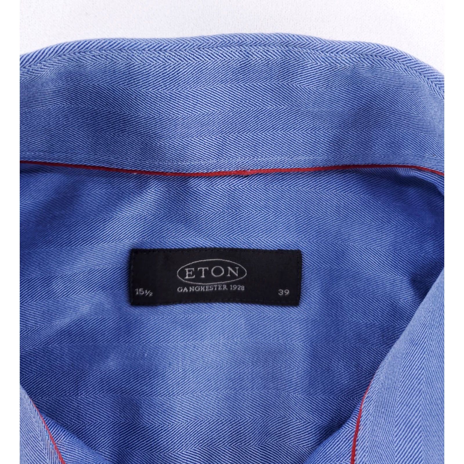 Eton Eton Long Sleeve Shirt OCBD Ganghester 1928 Blue 15.5/39 Mens Size US L / EU 52-54 / 3 - 2 Thumbnail