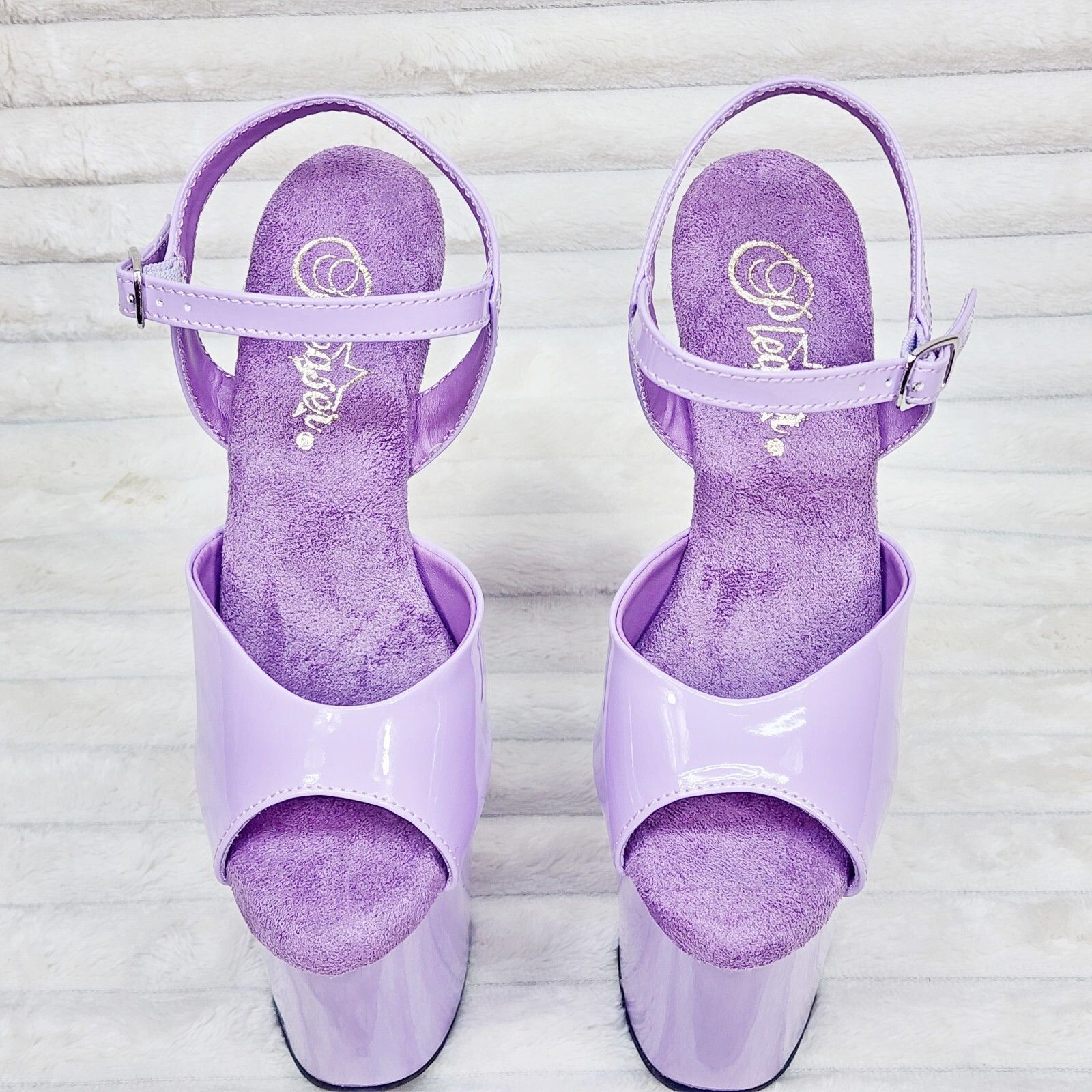 Other Flamingo 09 Lilac Purple Patent Platform 8" Heels Sizes 5-1 Size US 7 / IT 37 - 4 Thumbnail