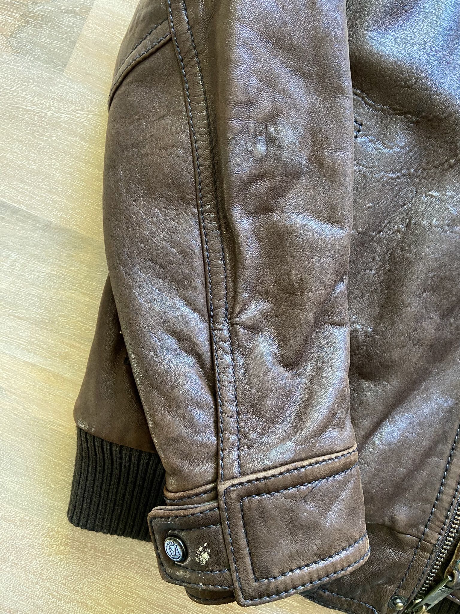 Cheapest Andrew Marc Leather Bomber Jacket