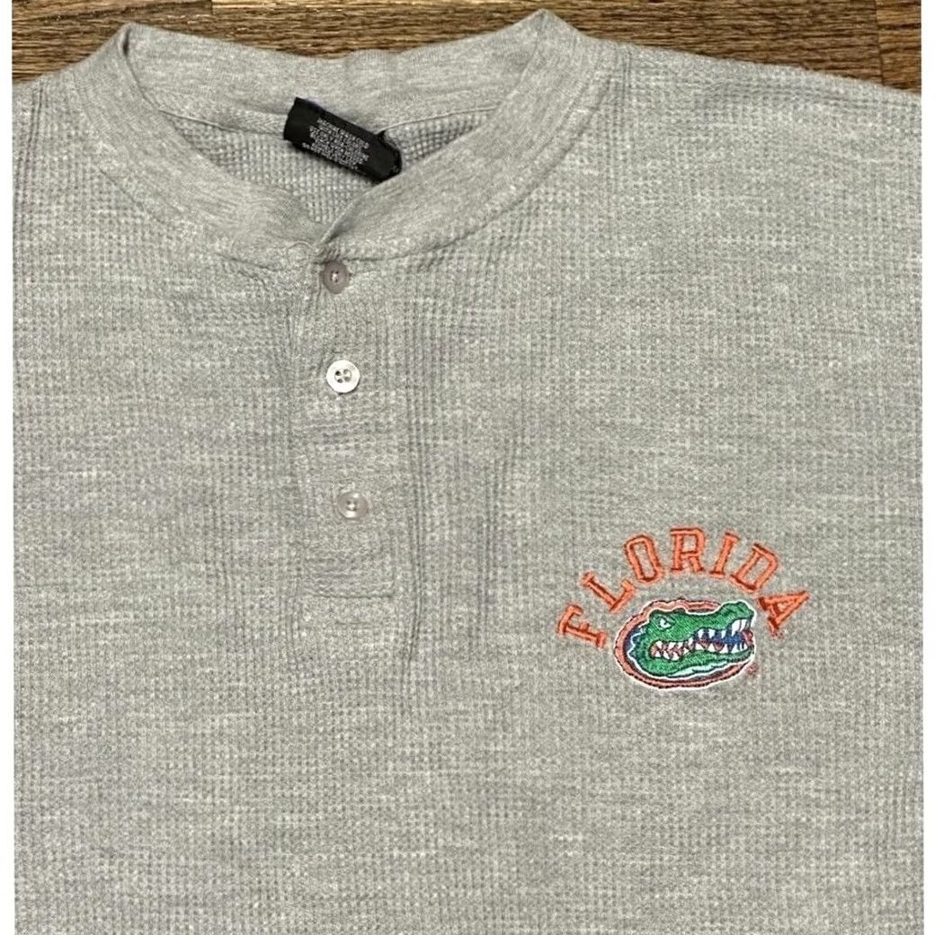 NCAA VINTAGE NCAA Florida Gators Shirt Henley Thermal Gray XL Men Size US XL / EU 56 / 4 - 2 Thumbnail
