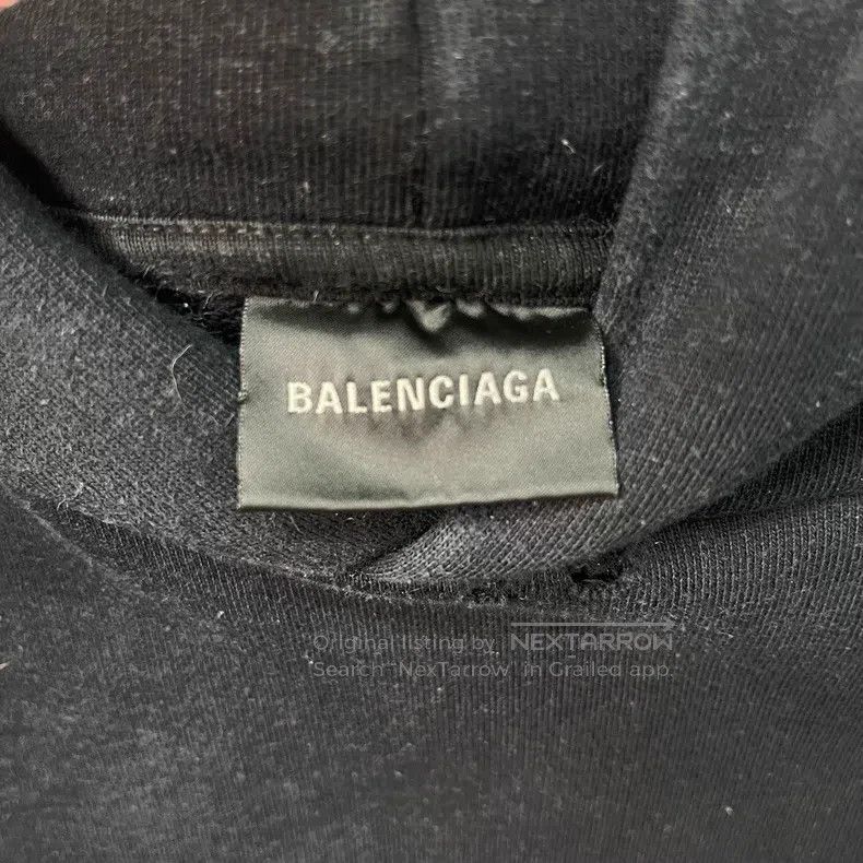 Balenciaga Balenciaga Splatter Printed Destroyed Hoodie Black Size US S / EU 44-46 / 1 - 3 Thumbnail