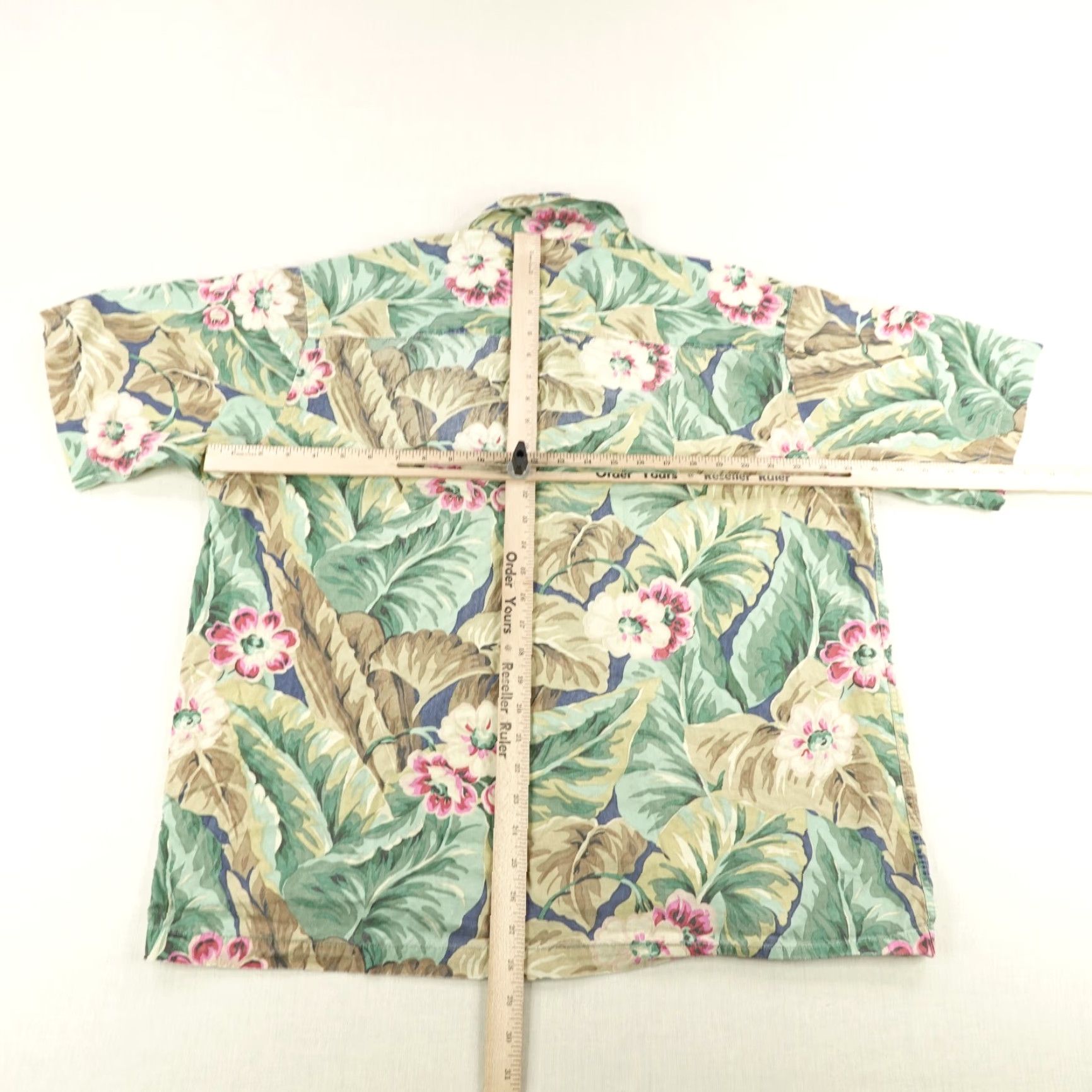 J.Crew Vintage J Crew Shirt Mens Medium Green Brown Oarsman Hawaiian Button Up Aloha ^ Size US M / EU 48-50 / 2 - 6 Thumbnail
