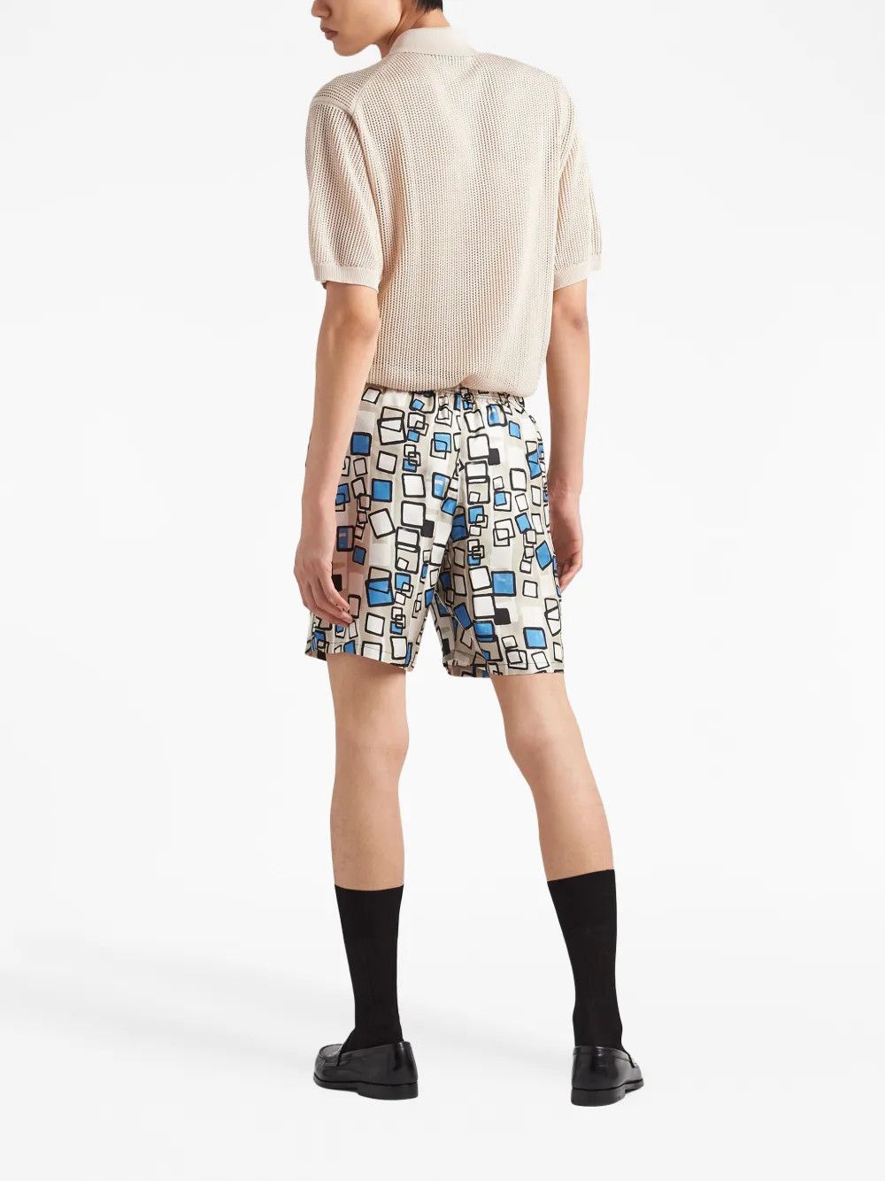 Prada o1bcso1str1025 Twill Geomentrico Shorts in Multicolor Size US 38 / EU 54 - 3 Thumbnail