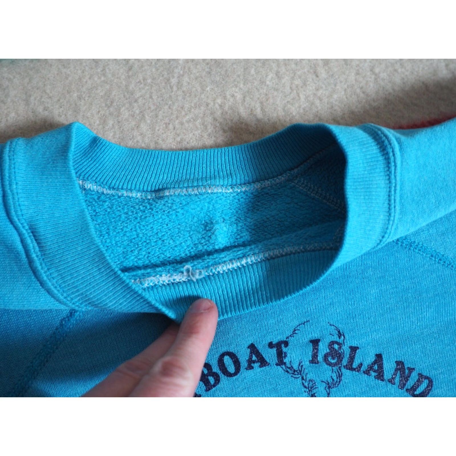 Vintage VTG 70s 80s Steamboat Island Olympia WA Blue PNW USA Pullover Sweatshirt S Size US S / EU 44-46 / 1 - 3 Thumbnail