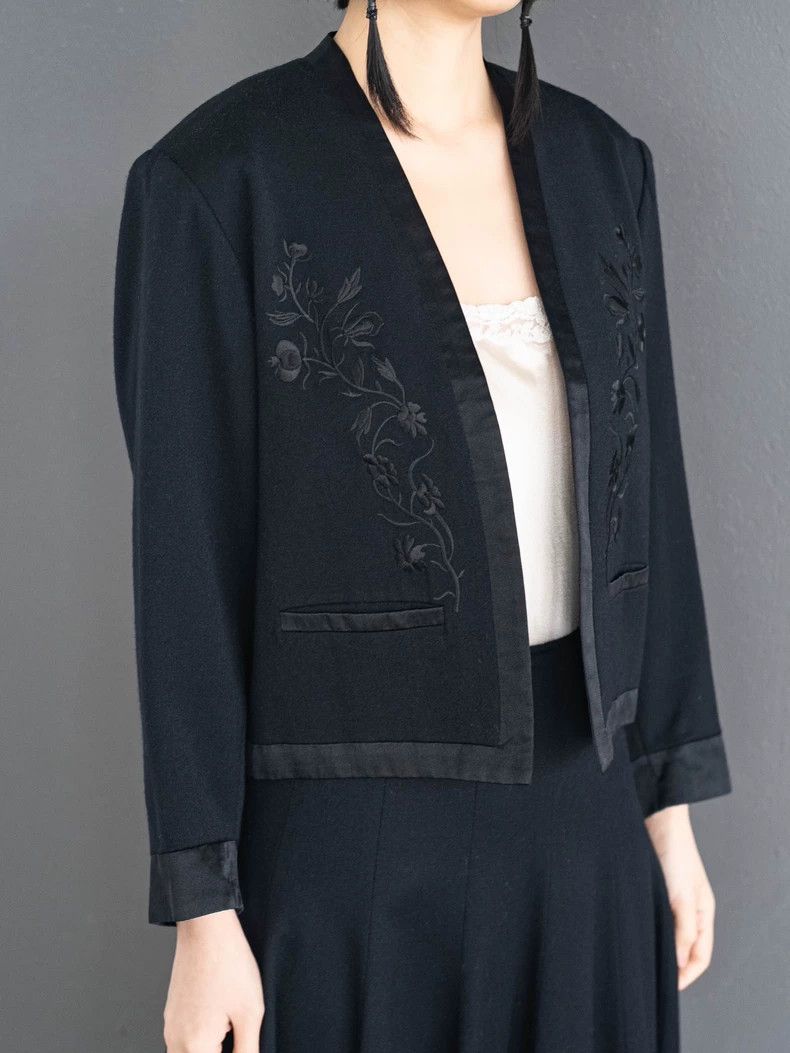 Kenzo KENZO Black floral embroidery set vintage Size M / US 6-8 / IT 42-44 - 5 Thumbnail