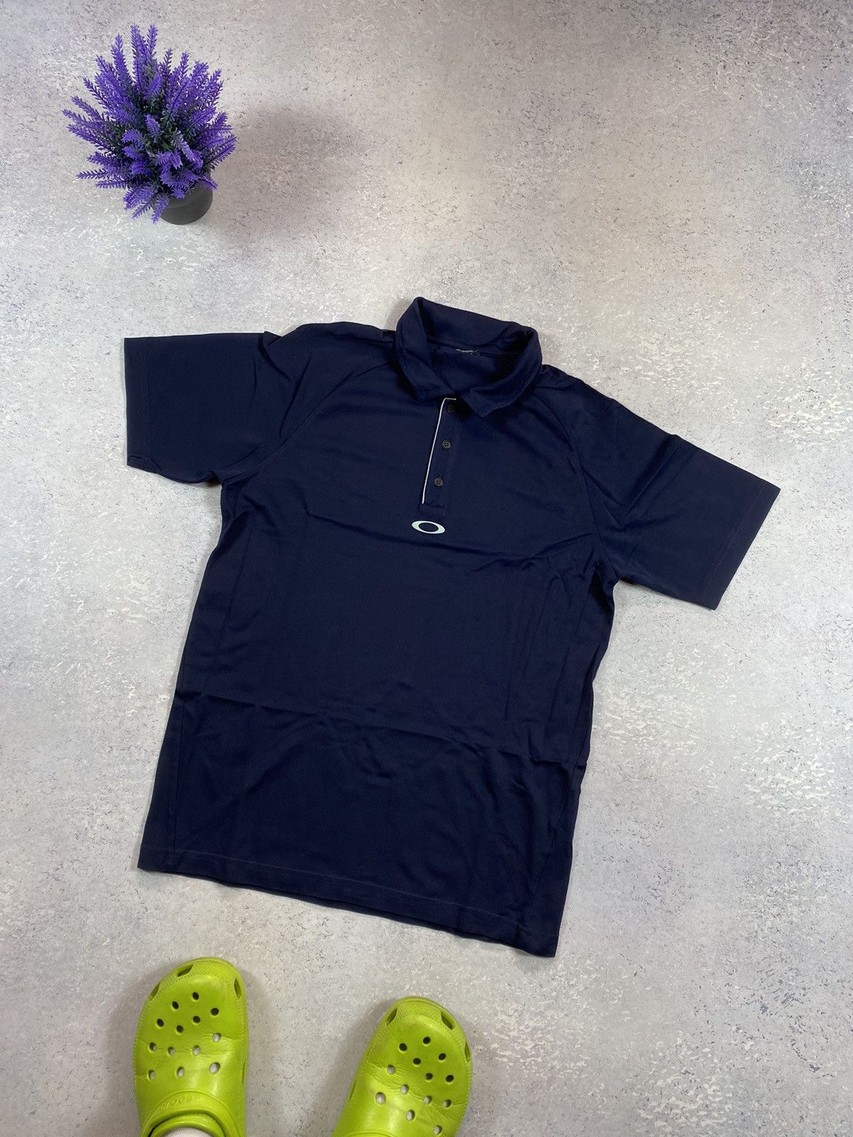 Oakley × Vintage Oakley Men’s Blue Polo Shirt With Centre Logo Size US M / EU 48-50 / 2 - 1 Thumbnail