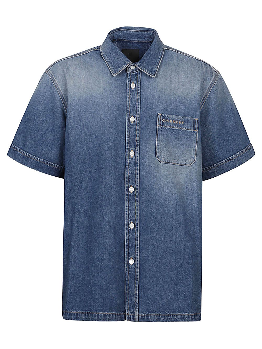 Givenchy o1srvl11e0125 Denim Shirt in Blue Size US M / EU 48-50 / 2 - 1 Thumbnail