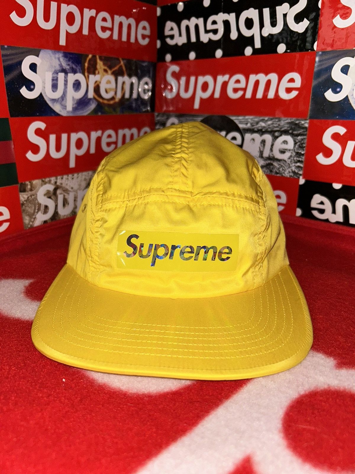Supreme Supreme Holographic Camp Cap Yellow SS19 release NEW Size ONE SIZE - 1 Thumbnail