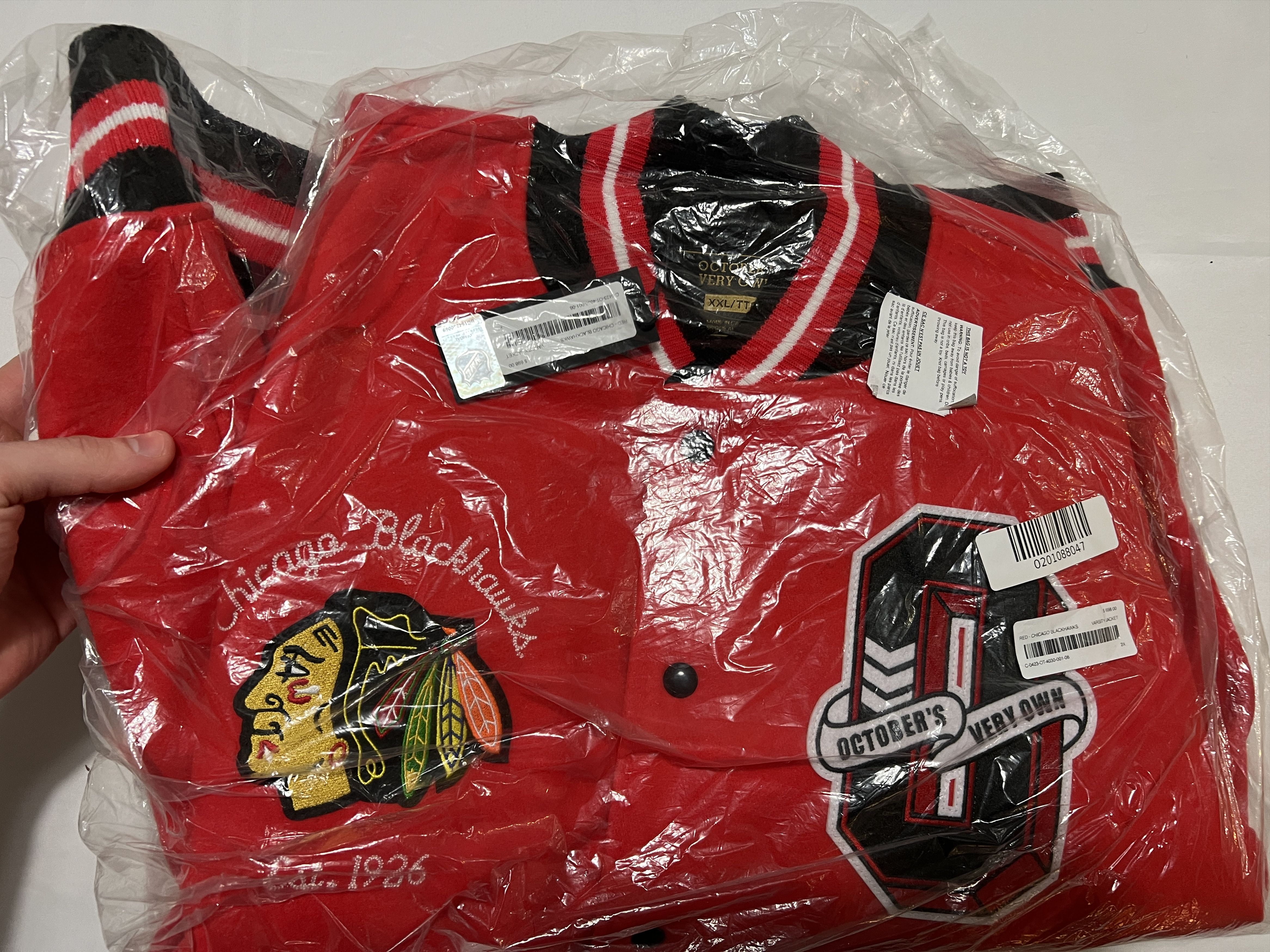 Drake OVO x NHL Chicago Blackhawks Varsity Jacket Size US XXL / EU 58 / 5 - 4 Thumbnail