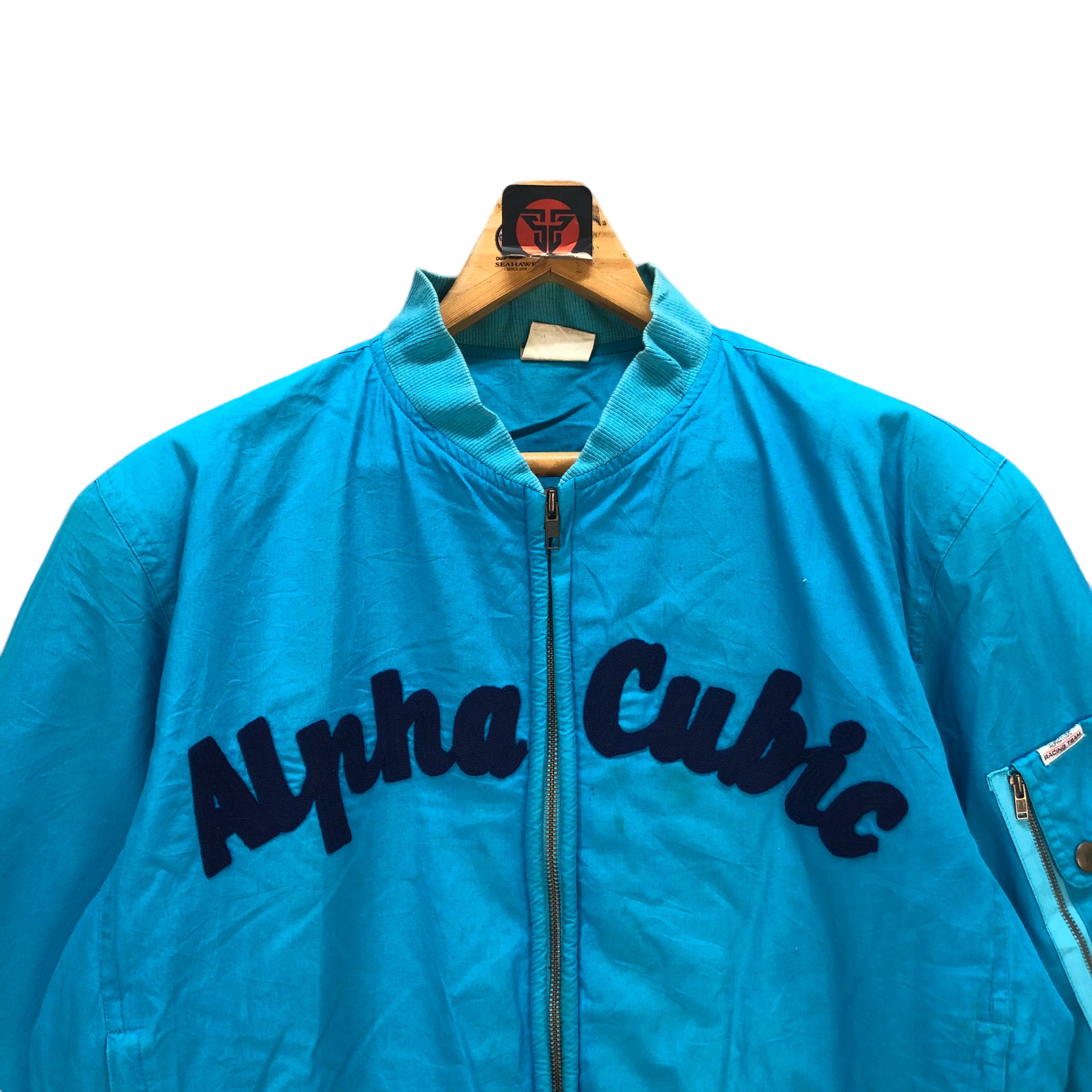 Japanese Brand ALPHA CUBIC RACING TEAM BOMBER JACKET #7318-129 Size US L / EU 52-54 / 3 - 2 Thumbnail