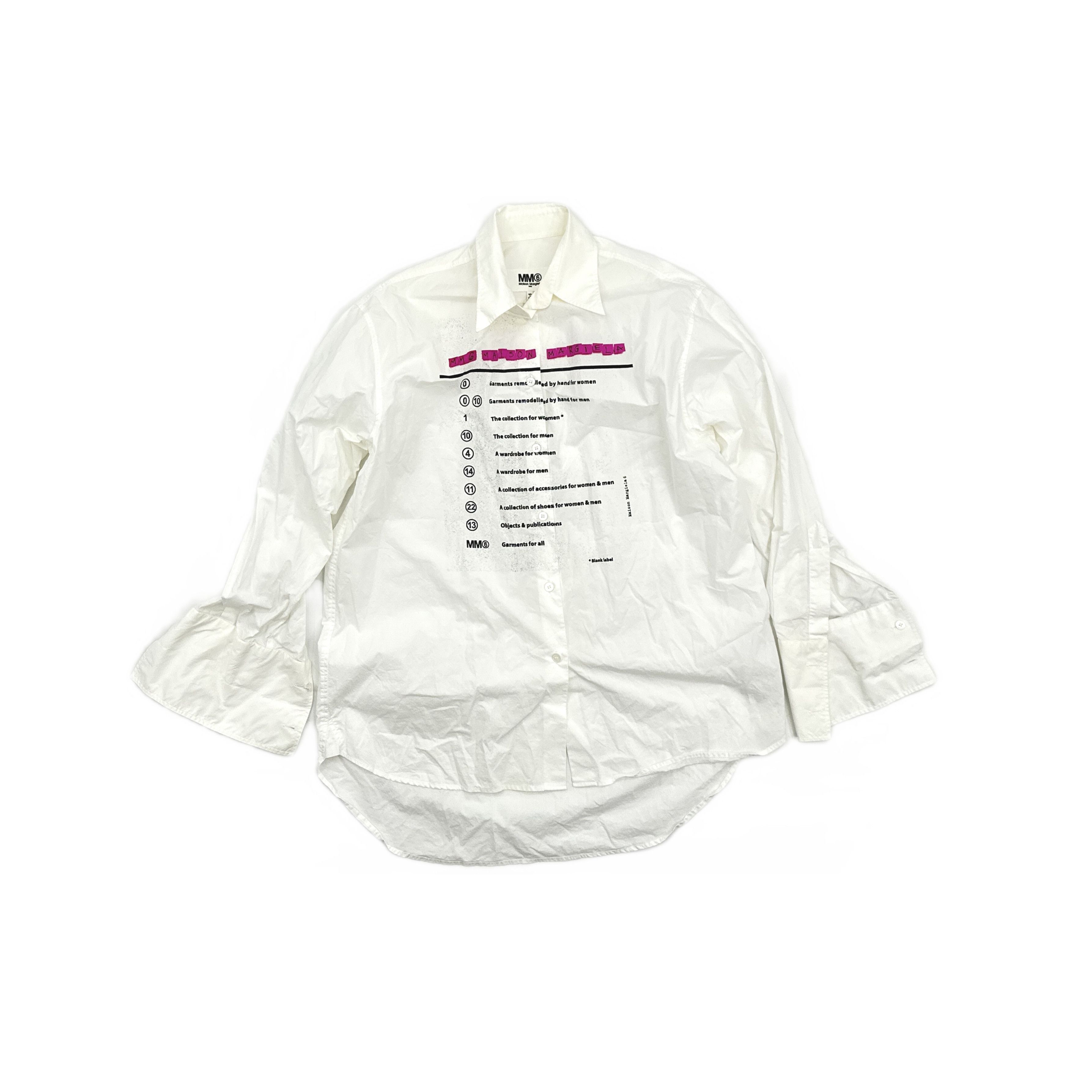 MM6 MM6 Maison Margiela Numeric Print Button Up Shirt 38 Size XS / US 0-2 / IT 36-38 - 1 Thumbnail