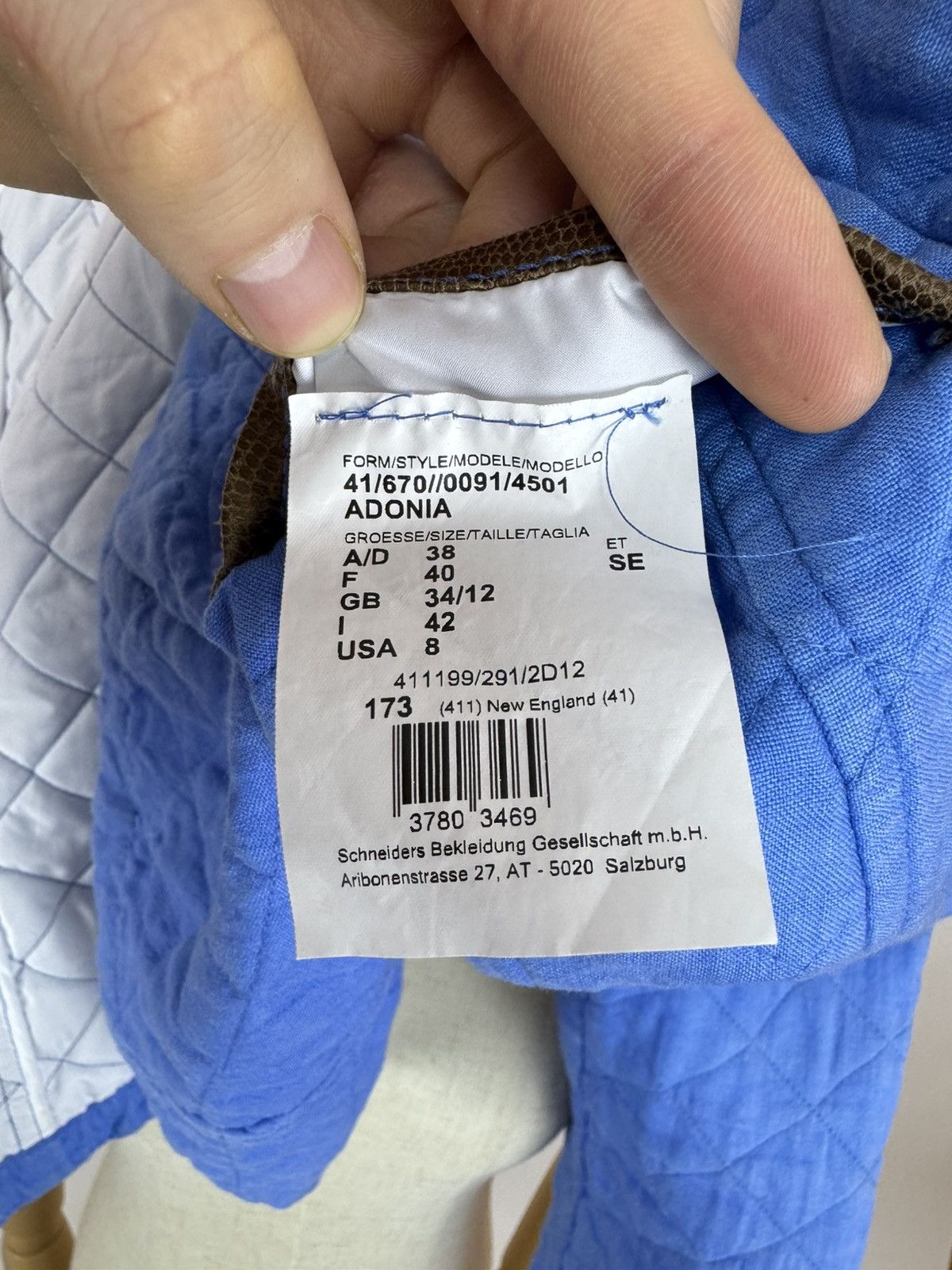 Designer × Stephan Schneider SCHNEIDERS Linen Quilt Field Jacket Womens Preppy Style Size XS / US 0-2 / IT 36-38 - 9 Thumbnail