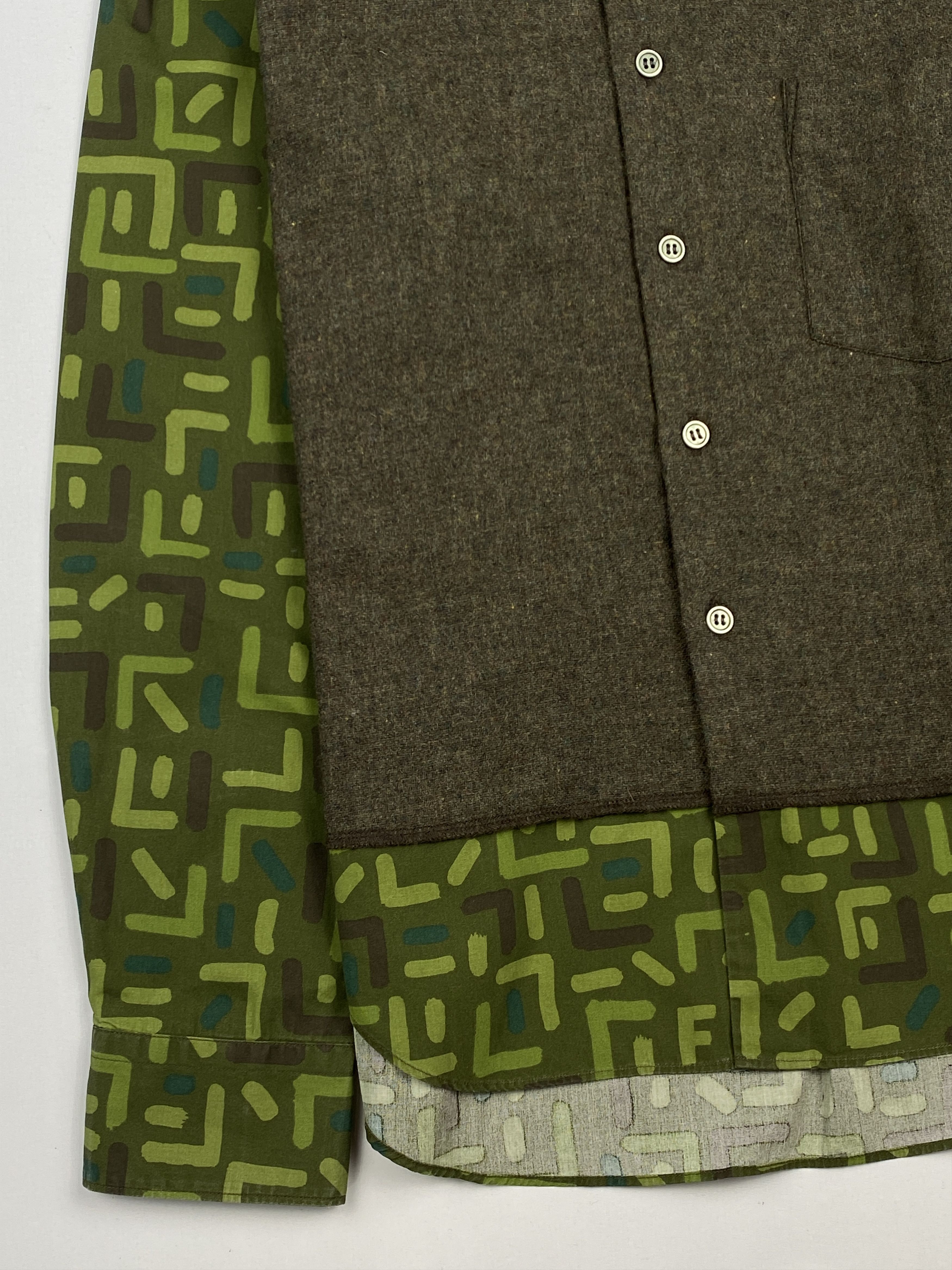 Comme des Garcons Black AD2014 Geometric Print Long Sleeves Shirt Size US XS / EU 42 / 0 - 7 Thumbnail