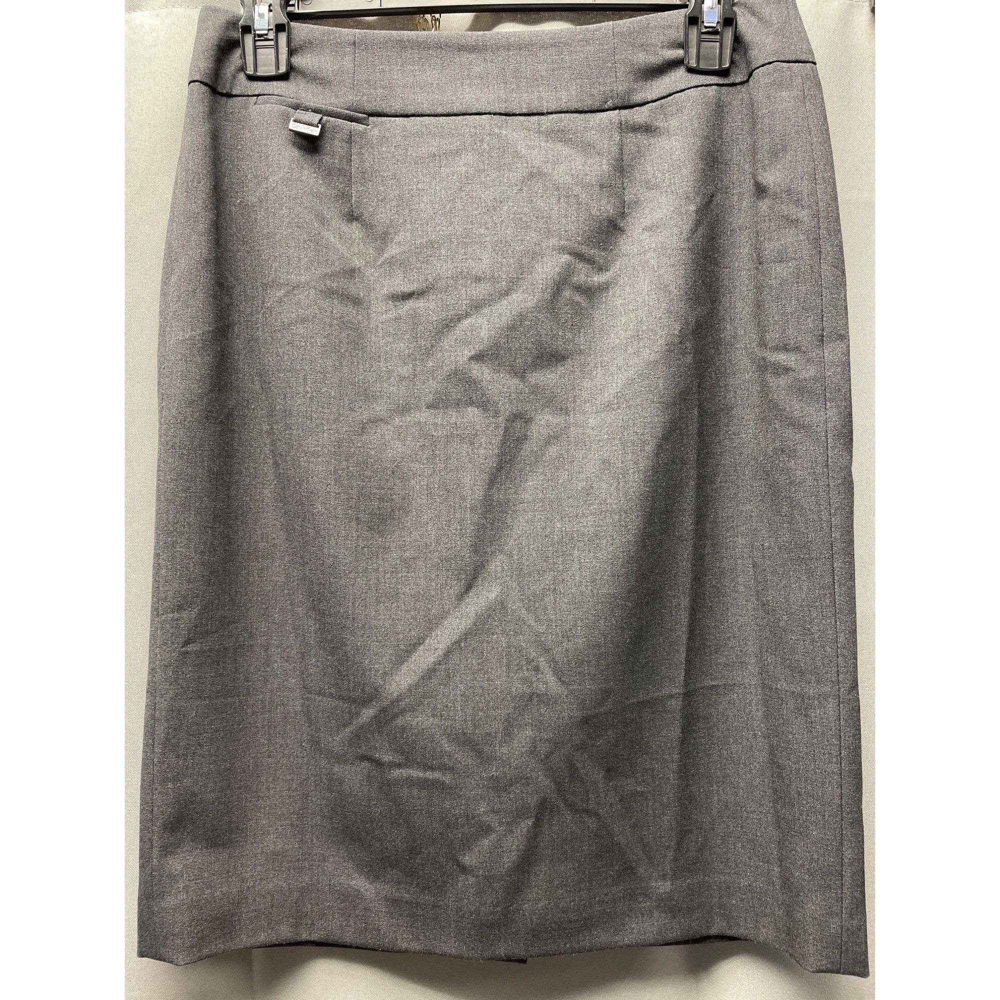 Calvin Klein Calvin Klein Women's Gray Skirt, Straight cut, fitted Back S Size 26" / US 2 / IT 38 - 1 Thumbnail