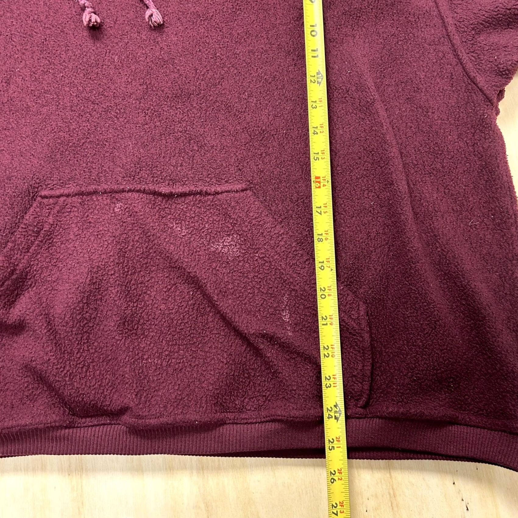 KangaROOS VINTAGE First Run Hoodie Mens XL Red Fleece Kangaroo Pocket Pullover Sweatshirt Size US XL / EU 56 / 4 - 5 Thumbnail