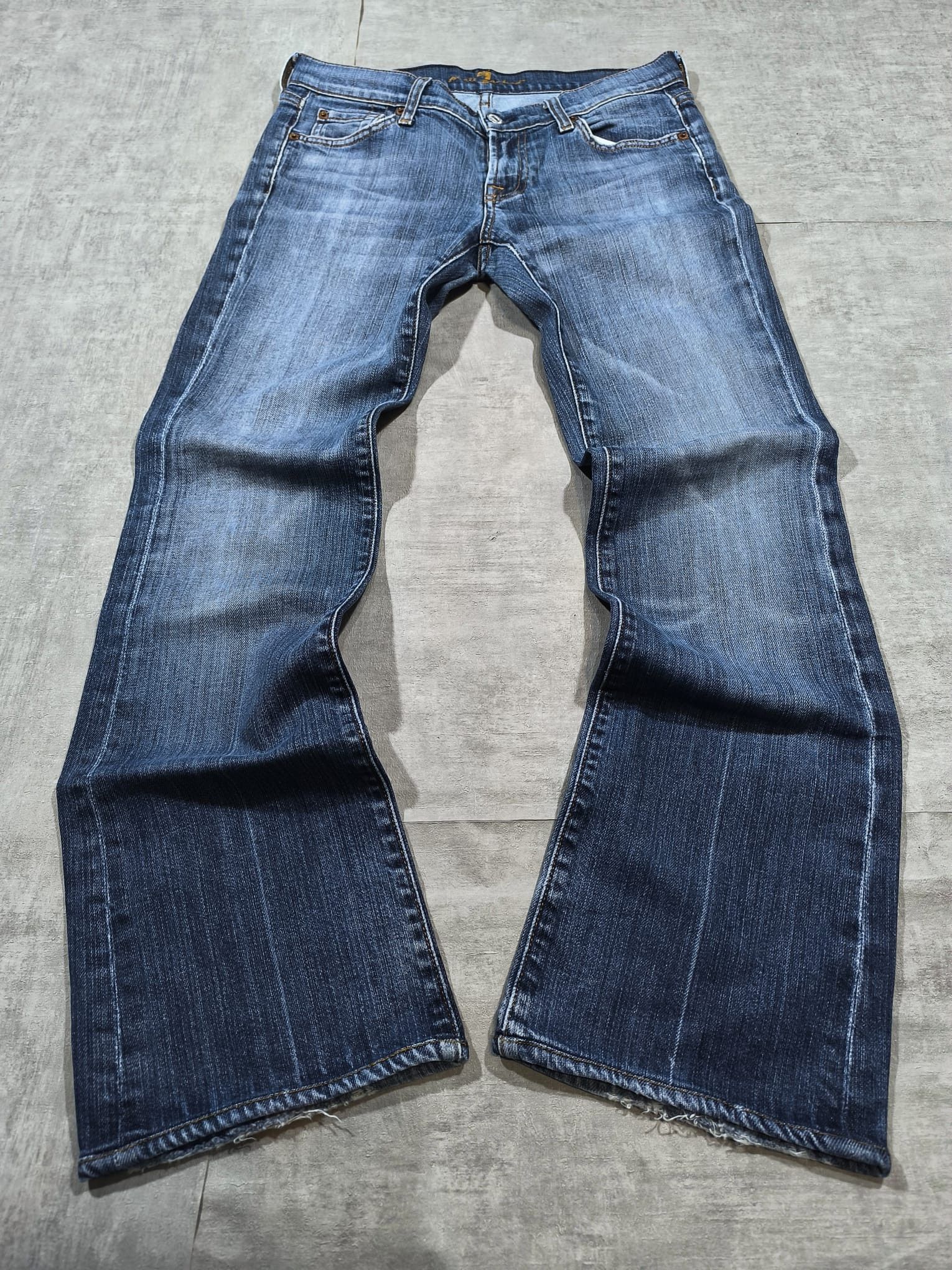 7 For All Mankind 7FORALLMANKIND DISTRESSED LOWRISE BOOTCUT JEANS Size 30" / US 8 / IT 44 - 1 Thumbnail