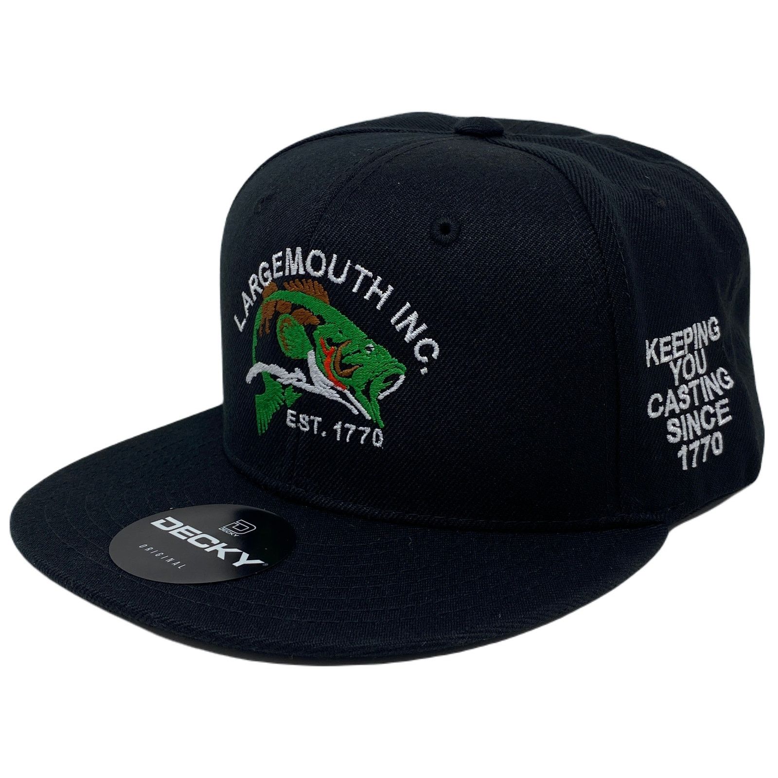 Other Largemouth Bass Lunker Toad Hog Snapback Hat All Black Size ONE SIZE - 3 Thumbnail