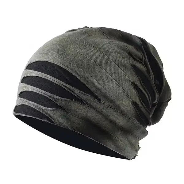 Japanese Brand Retro Tie Dye Hip Hop Hole Style Spring Beanie Size ONE SIZE - 1 Thumbnail