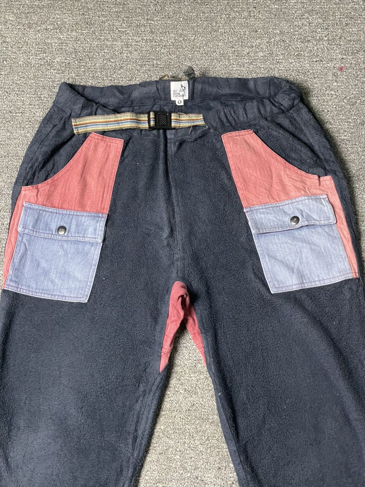 Japanese Brand × Vintage × go slow caravan GO SLOW CARAVAN Brand Fleece Pants (134) Size US 30 / EU 46 - 2 Thumbnail
