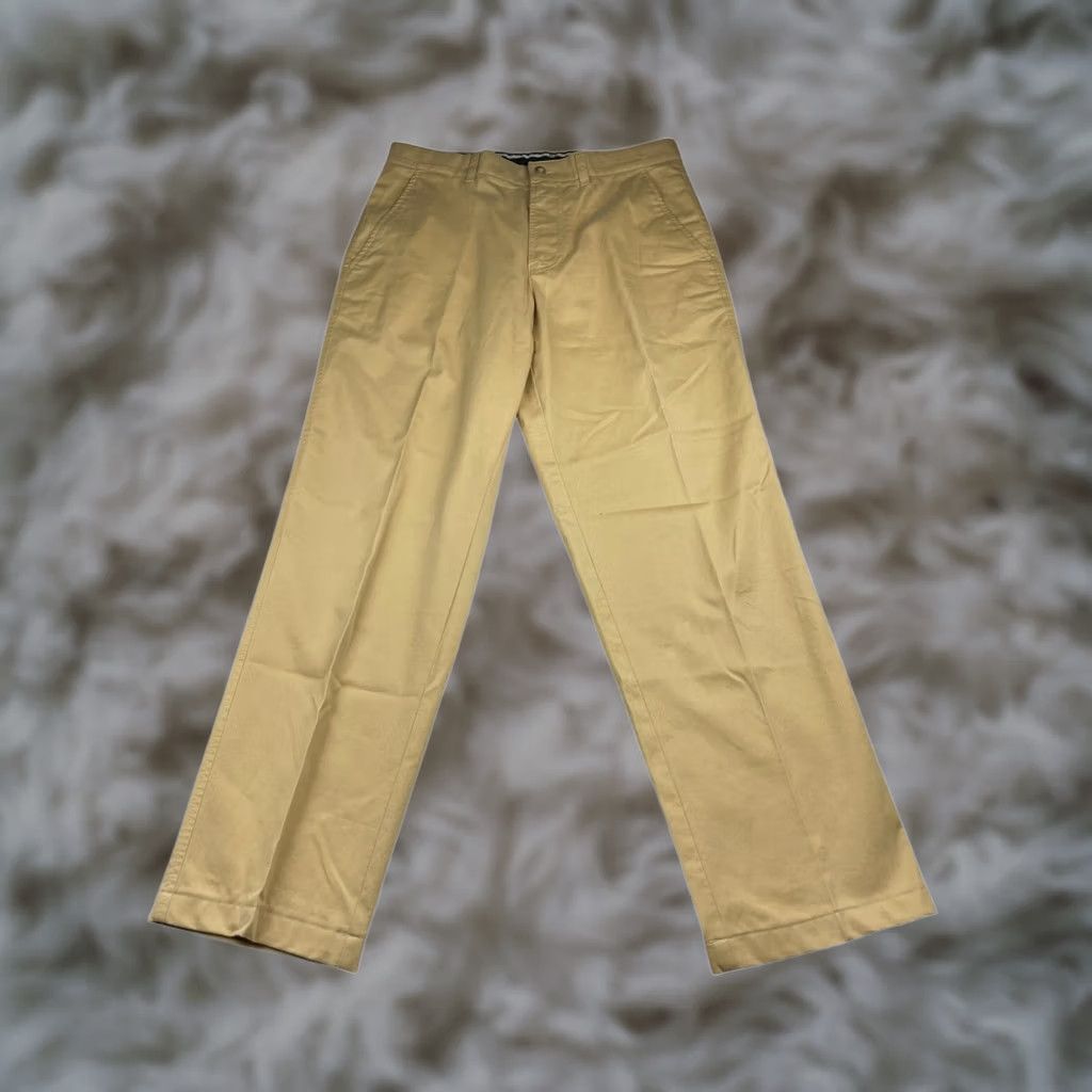 BRAX BRAX Men's Eric Chino Pants 33x30 Khaki/Tan Cotton Flat Front Casual Size US 33 - 1 Thumbnail