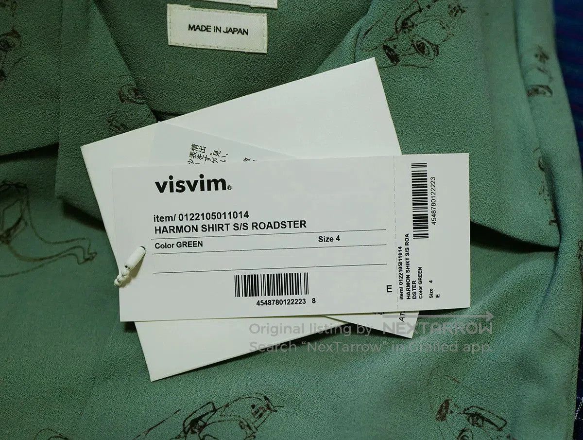 Visvim visvim Harmon S/S Roadster Shirt in Green. Size US M / EU 48-50 / 2 - 5 Thumbnail