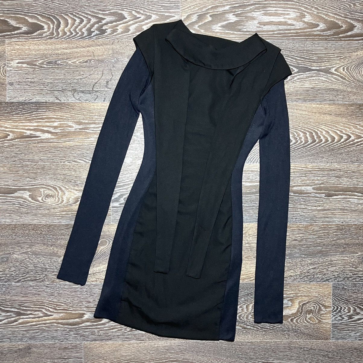 Gareth Pugh Dark Luxury GARETH PUGH Black Long Sleeve Wool Midi Dress Size S / US 4 / IT 40 - 2 Thumbnail