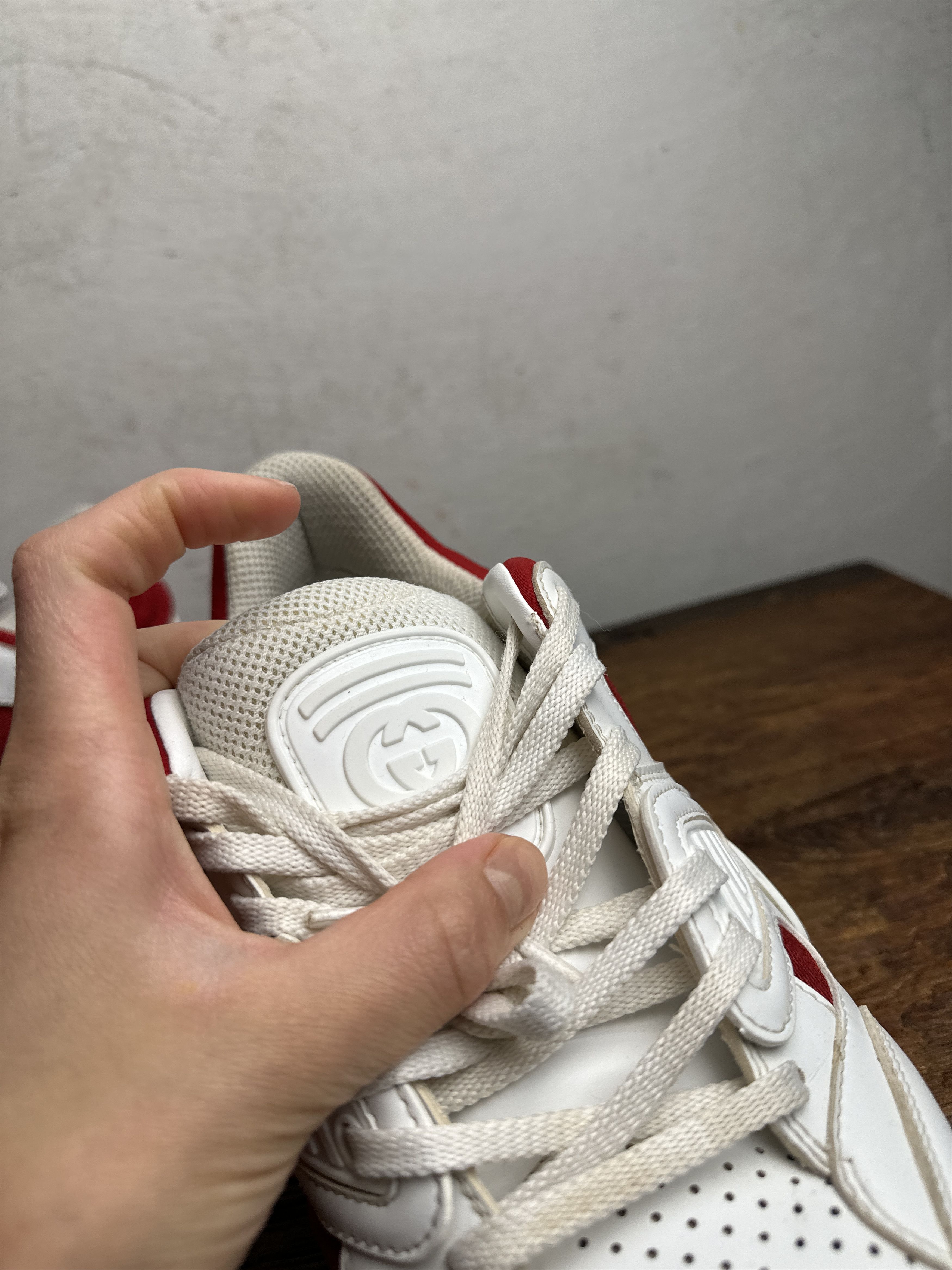 Gucci Gucci Basket Low White Demetra Red Sneakers Size US 10 / EU 43 - 11 Thumbnail