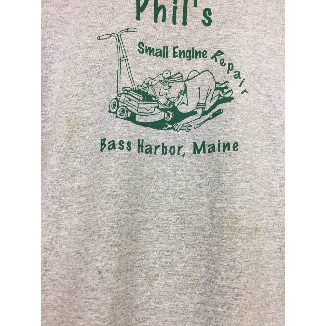 Jerzees × Vintage Vtg 90s Phil's Small Engine Repair Bass Harbor Maine Tee Size US L / EU 52-54 / 3 - 6 Thumbnail