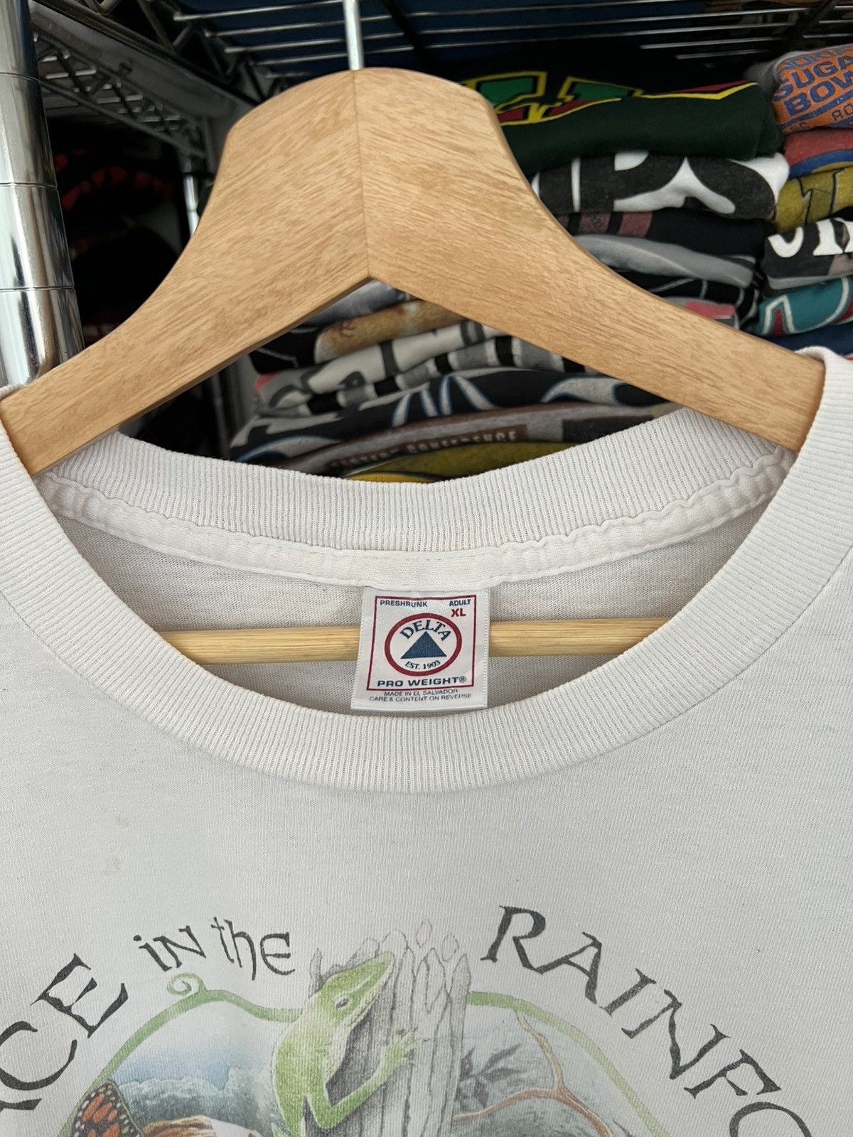 Habitat 90s Peace in the Rainforest Nature Animals Love Tee Size US XL / EU 56 / 4 - 3 Thumbnail