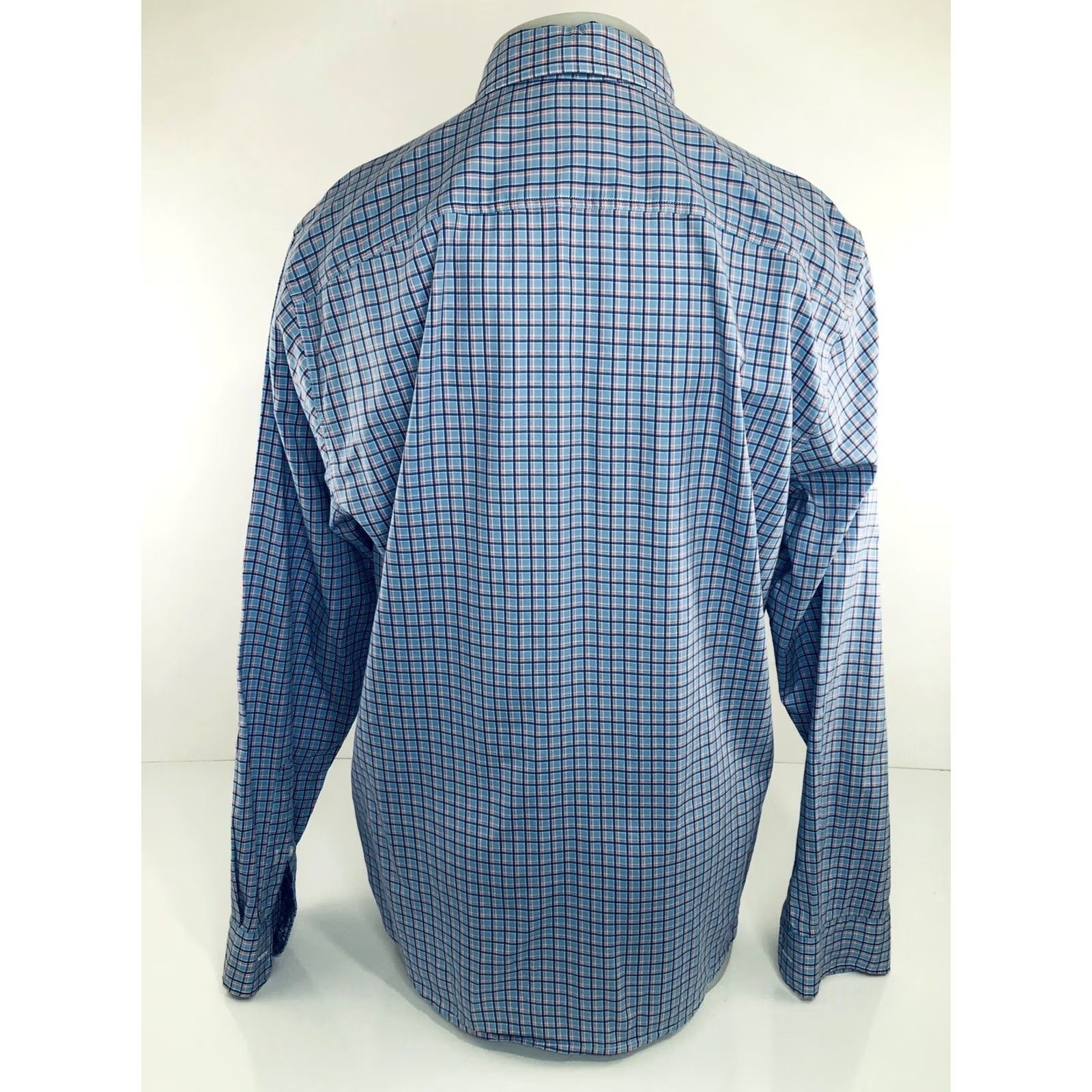 Faherty Faherty Plaid LightWeight Mens L Shirt Long Sleeve Pink Purple Blue Size US L / EU 52-54 / 3 - 4 Thumbnail