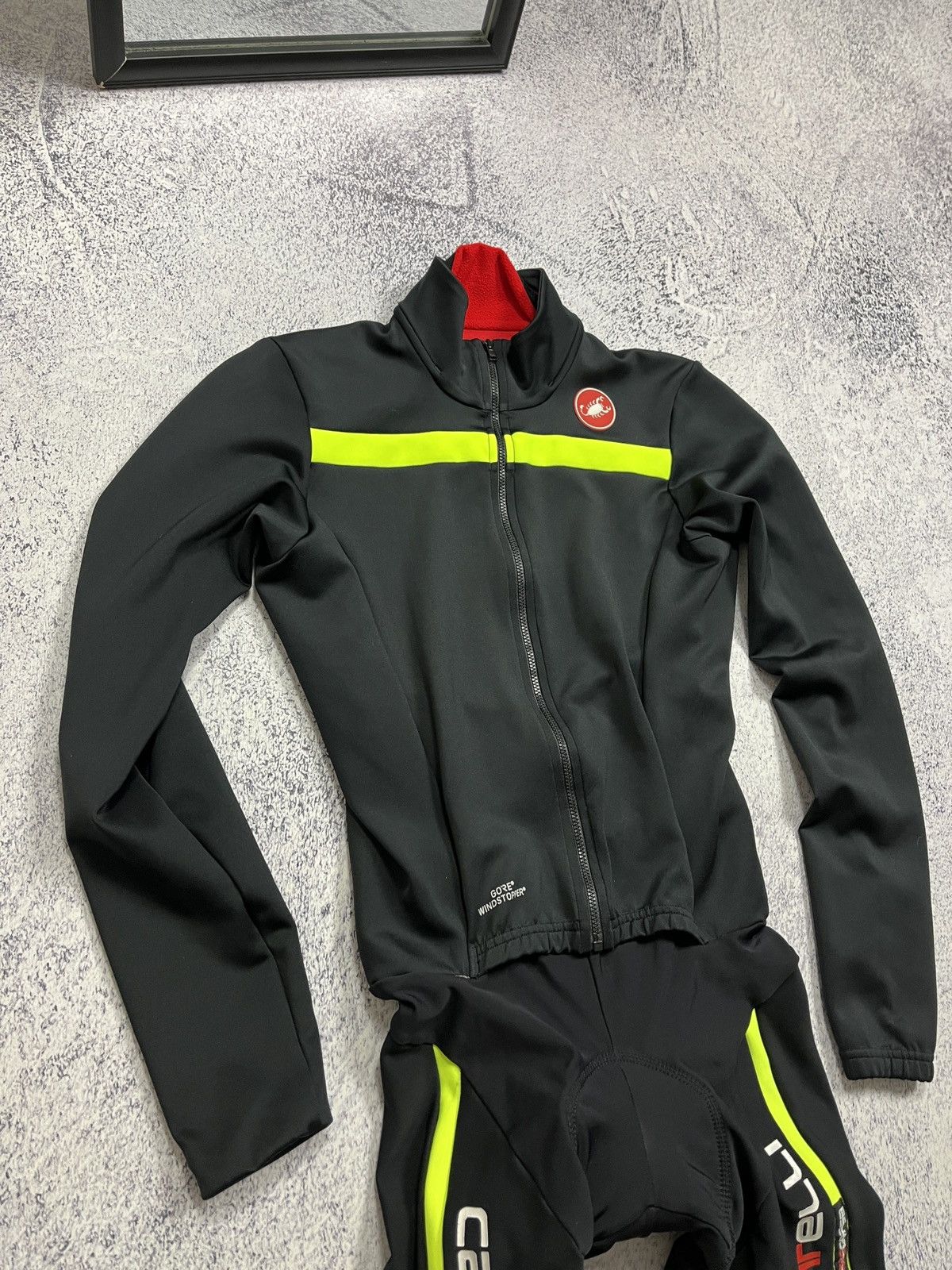 Other Castelli Cycling Jersey Thermosuit Gore Rosso Corsa Bibs Size US L / EU 52-54 / 3 - 7 Thumbnail