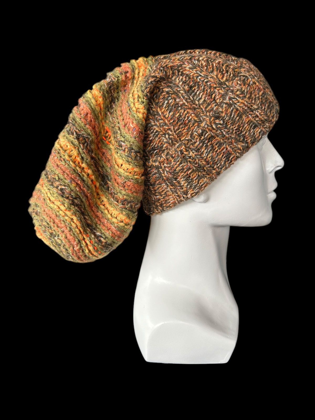 Japanese Brand × Kapital × Vintage Crochet Knitted Long Beanie Hats Made in Italy Rare☠️☠️ Size ONE SIZE - 2 Thumbnail