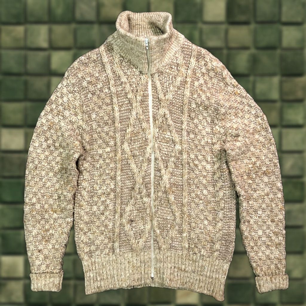 Jockey VINTAGE Jockey Sweater Cable-Knit Collared Zip-Up Medium Women's White Cream Knit Shirt Size M / US 6-8 / IT 42-44 - 1 Thumbnail