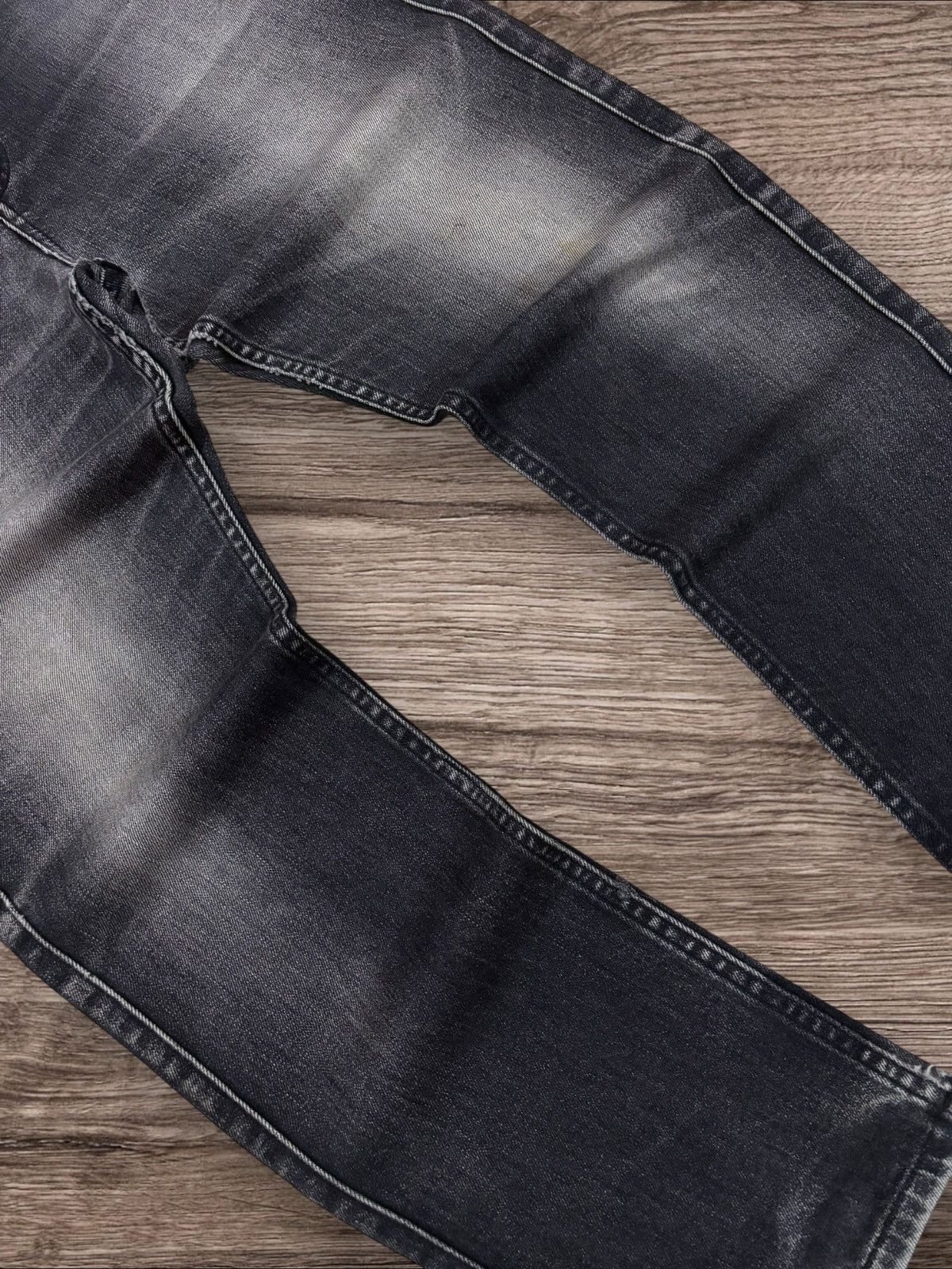 Beams Japan Beams Japan Black Wash Cropped Jeans Size 31" - 3 Thumbnail