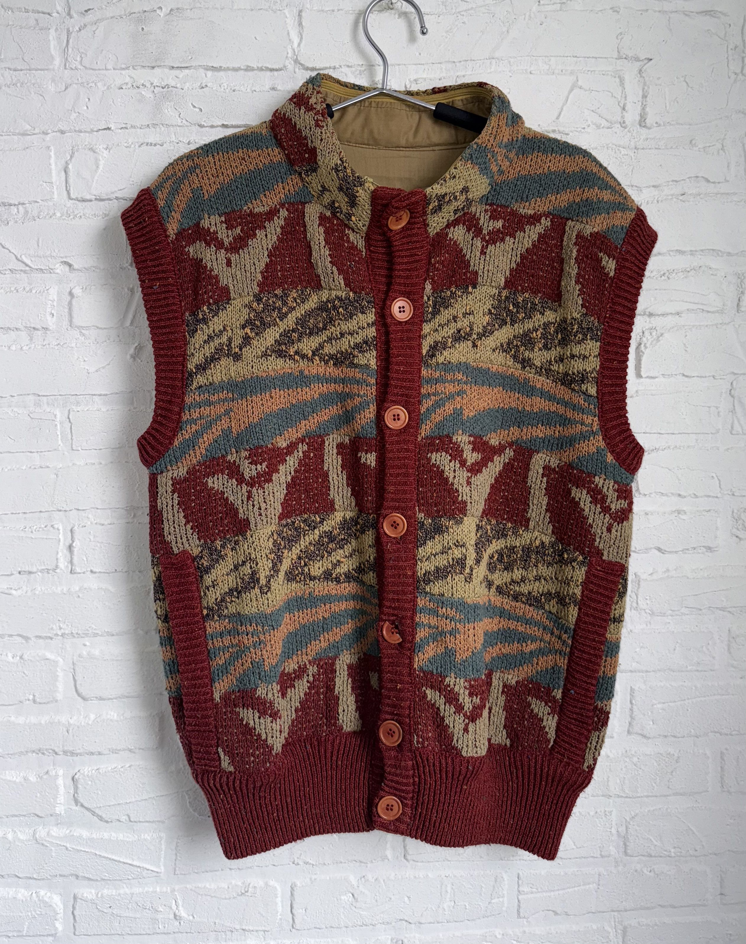 Missoni Vintage Missoni Uomo Reversible Vest Knit & Gilet jacket Size US S / EU 44-46 / 1 - 1 Thumbnail