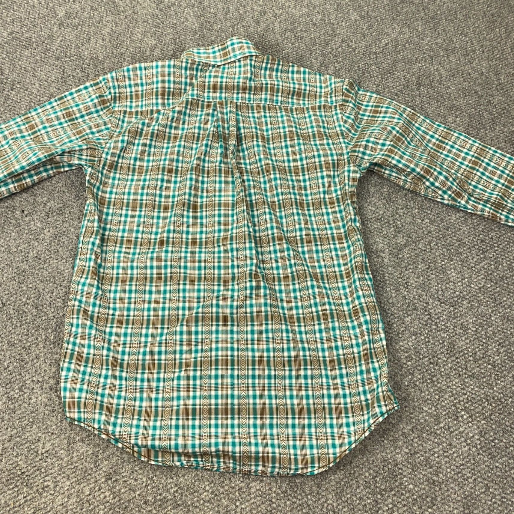 Vintage VINTAGE Panhandle Rough Stock Plaid Button-Up Shirt Mens Small Green Long Sleeve Cowboy Western Size US S / EU 44-46 / 1 - 5 Thumbnail