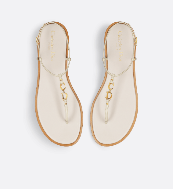 Dior o1w1db10625 Dioriviera C'est Dior Thong Sandals in White Size US 8 / IT 38 - 4 Thumbnail