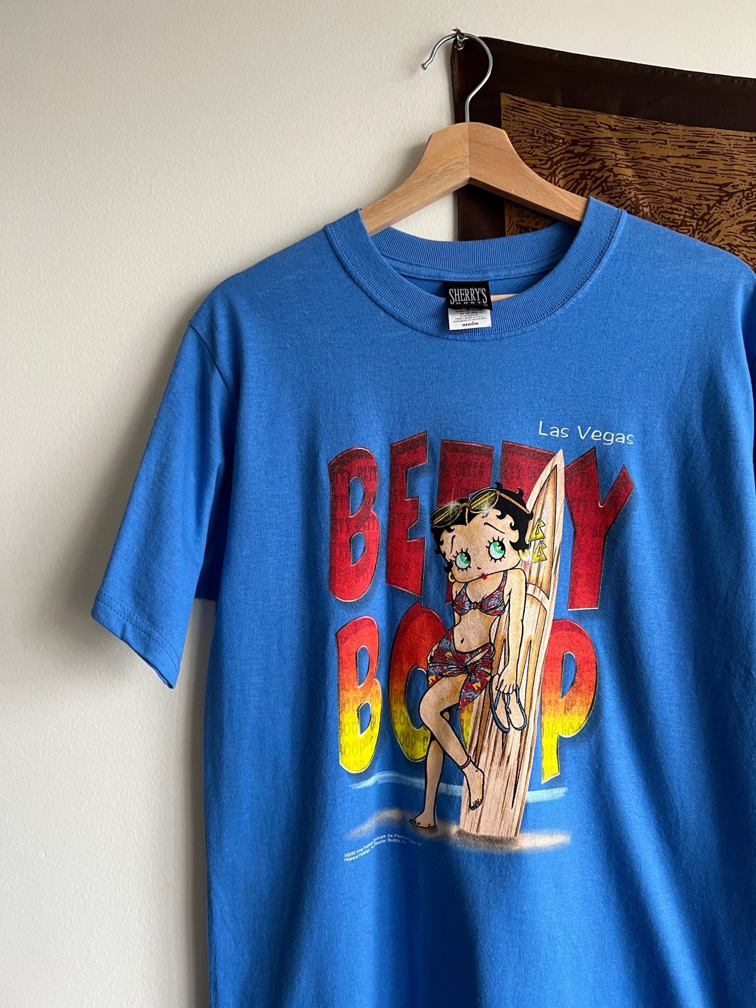 T-shirt Betty Boop Las Vegas En Argent - Taille 2XL, Manches Courtes, Coton/poly