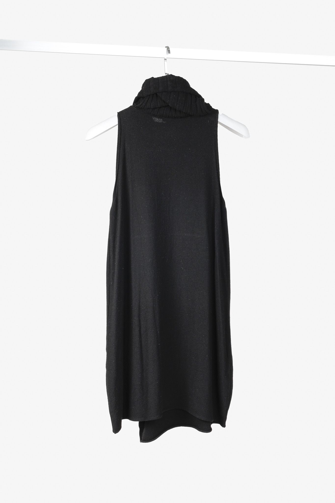 Sarah Pacini Sarah Pacini Black Knit Asymmetric Cowl-Neck Tunic Size ONE SIZE - 2 Thumbnail