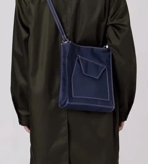 Japanese Brand Korean fashion navy blue nylon crossbody bag shoulder bag Size ONE SIZE - 1 Thumbnail