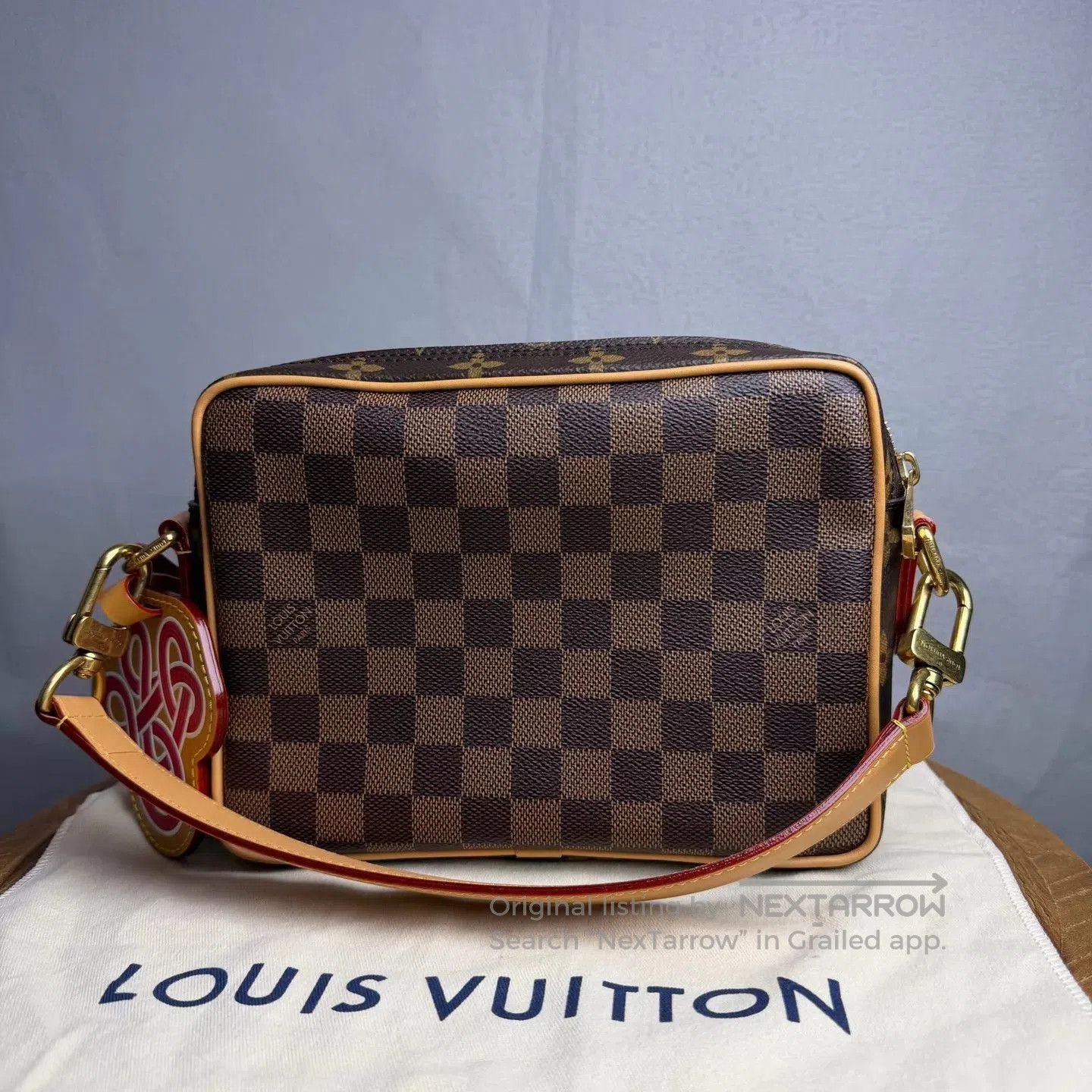 Louis Vuitton Brown Checkered Monogram Crossbody Bag. Size ONE SIZE - 3 Thumbnail