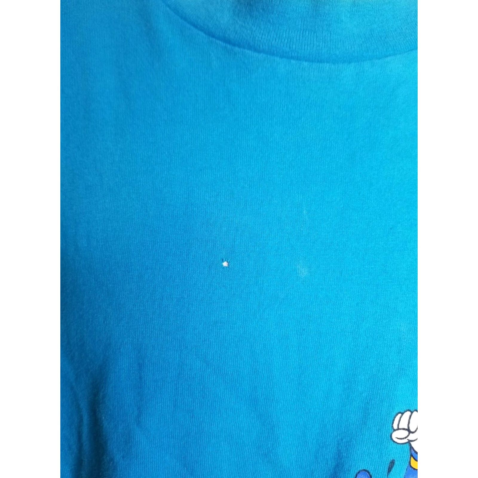 Disney VINTAGE Disney Designs Goofy Donald Duck Pocket T Shirt Embroidered Distressed Mens 3X Blue Cotton Size US XXL / EU 58 / 5 - 4 Thumbnail