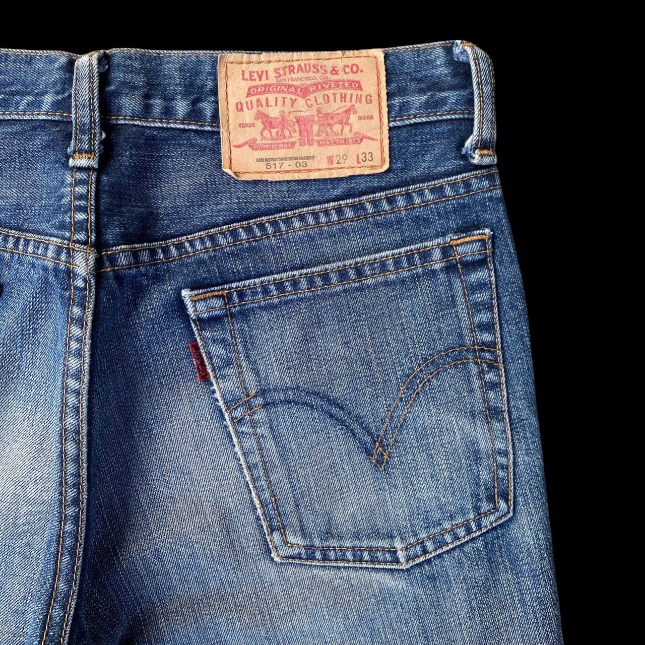 Levi's FLARED 00's VINTAGE LEVIS 517 HONEYCOMB CLAWMARK Y2K DENIM Size US 29 - 16 Thumbnail