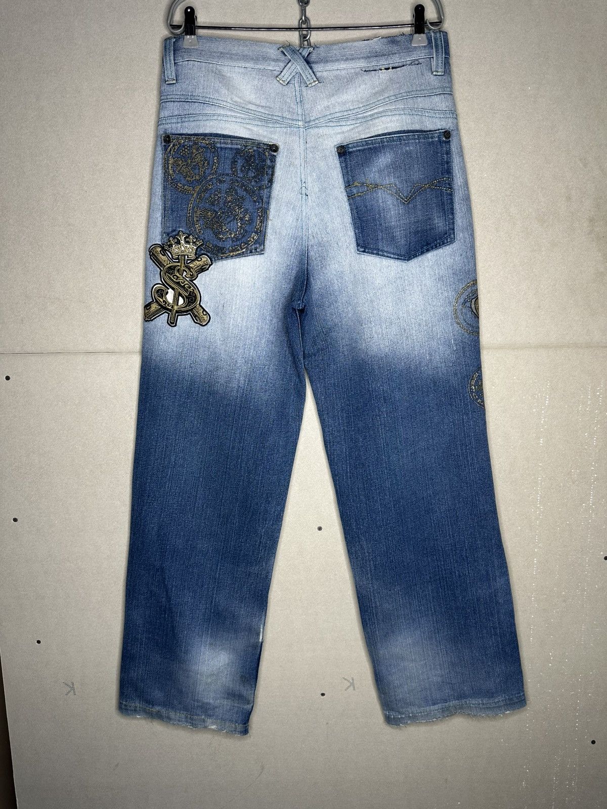 Vintage 32/32 Raw Blue Rap Hip Hop Jeans Punk Rarest Denim Pants Size US 32 / EU 48 - 2 Thumbnail