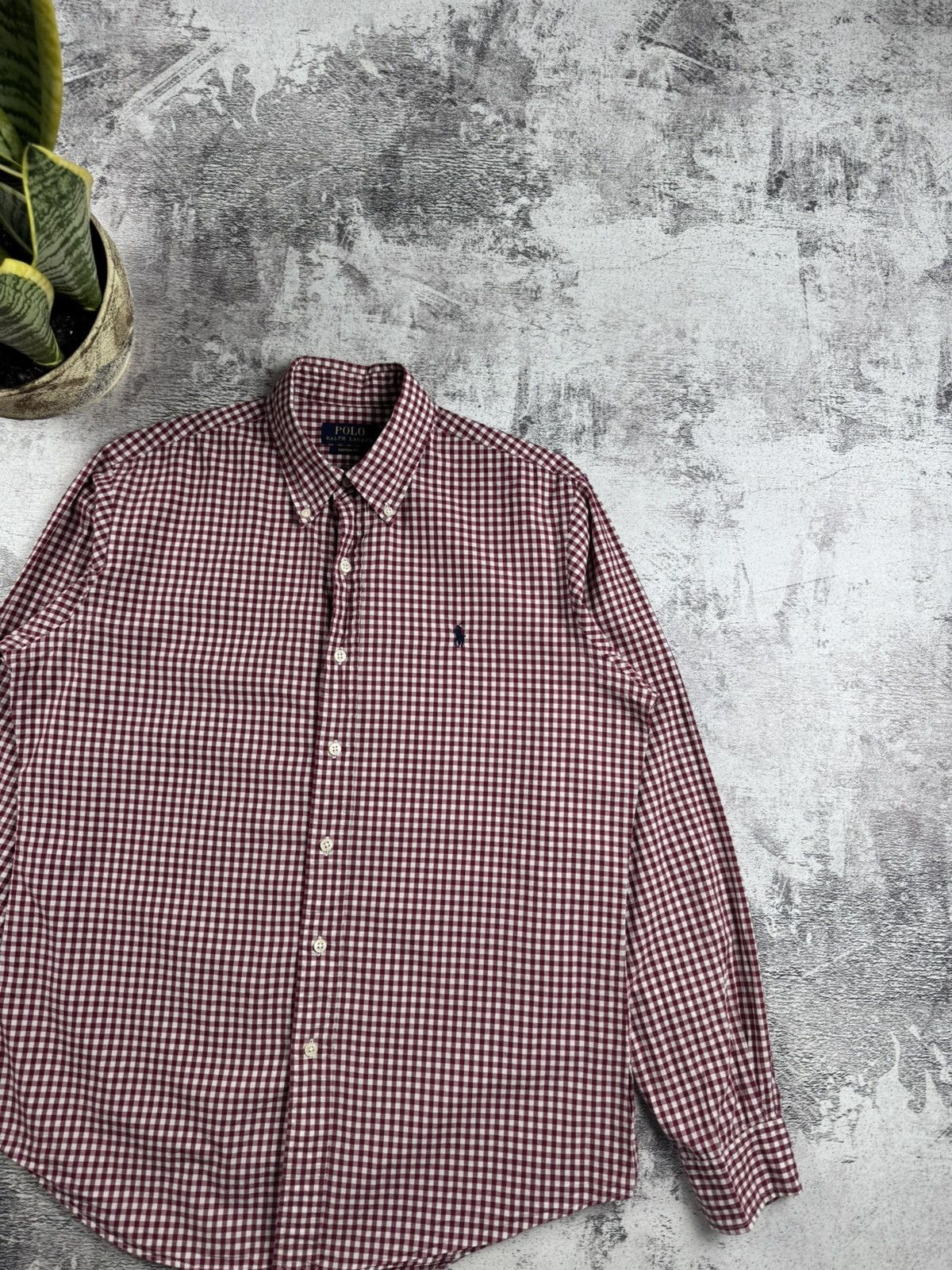 Polo Ralph Lauren Polo Ralph Lauren Cherry Basic Blank Longsleeve Button Shirt Size US M / EU 48-50 / 2 - 5 Thumbnail