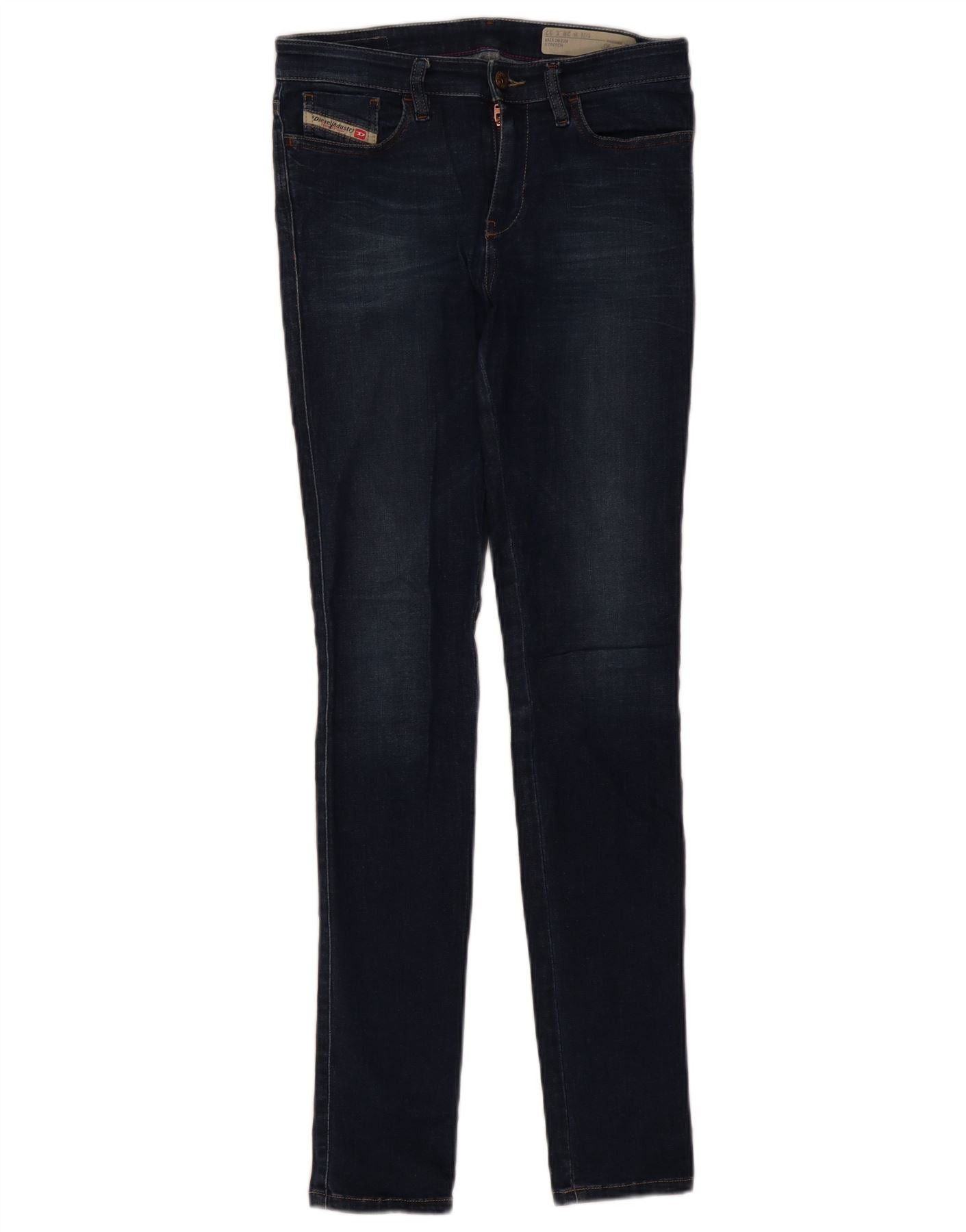 Diesel Womens Skinzee Super Slim Skinny Jeans W28 L32 Navy Blue Cot Size 24" / US 00 / IT 34 - 1 Thumbnail