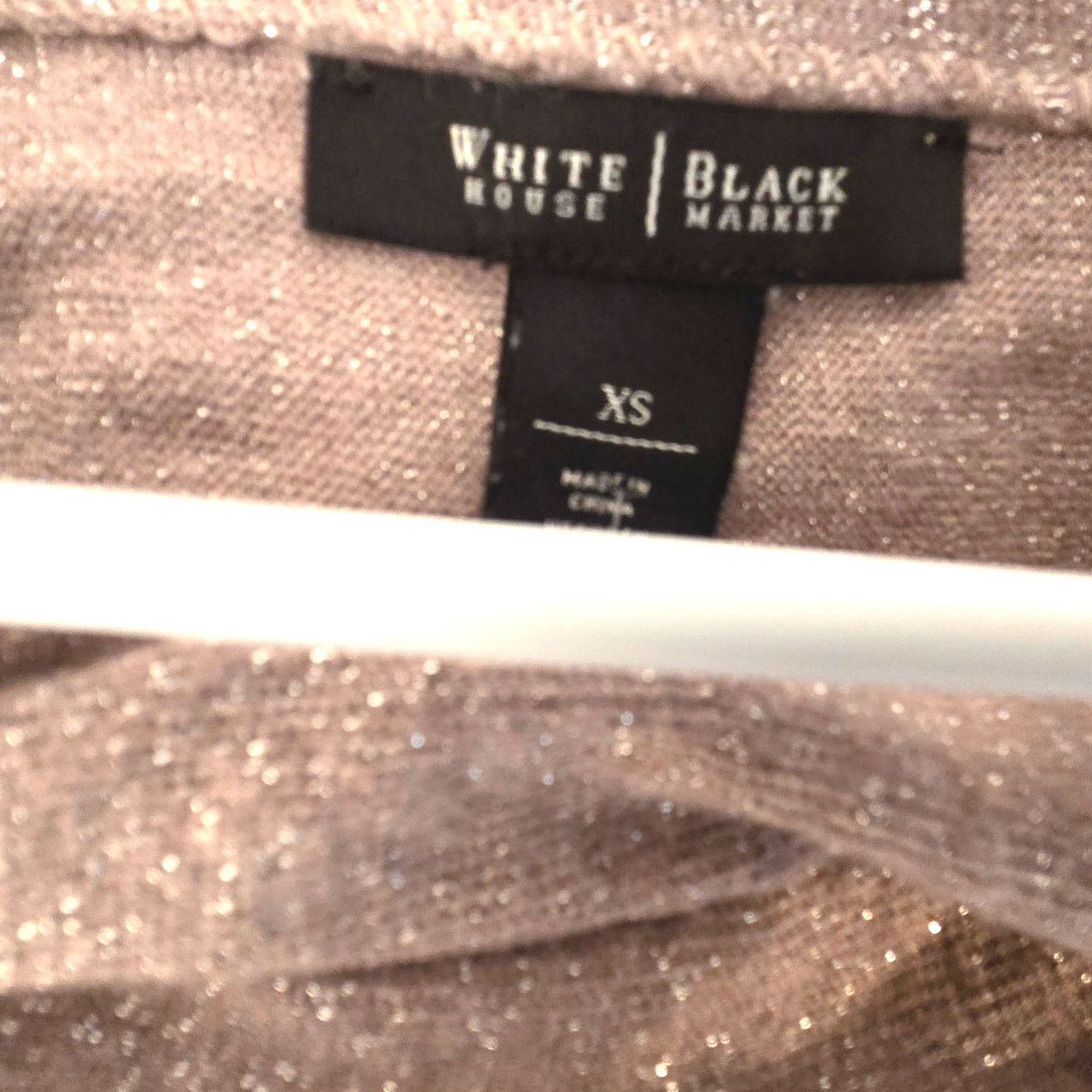 White House Black Market WHBM XS Drape Neck Gold Shimmer Metallic Tunic Sweater Dress Size XS / US 0-2 / IT 36-38 - 9 Thumbnail