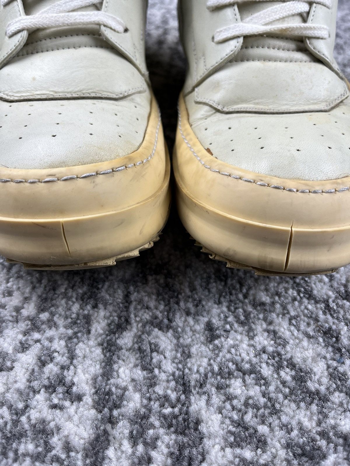 FW10 Rick Owens Short Tongue Stapled Geobasket Sneakers - Footwear