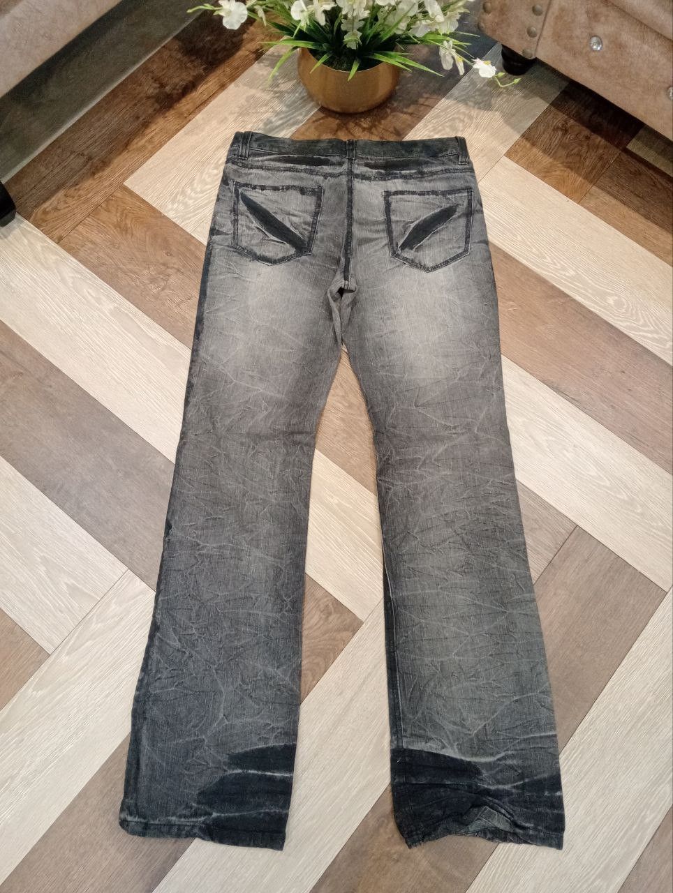 LOWBOX JAPANESE LOWBOX DISTRESSED LOOK FLARED PANTS - SIZE 84 Size US 32 / EU 48 - 10 Thumbnail